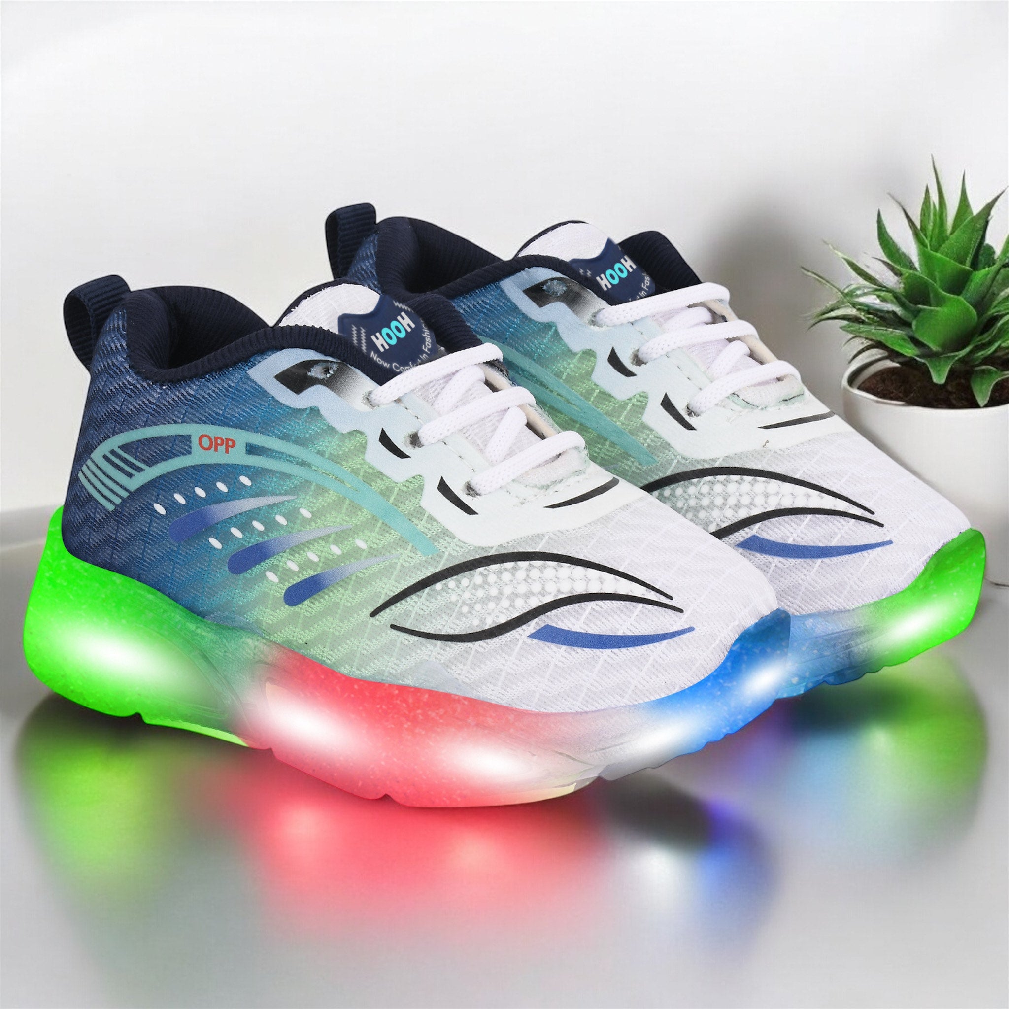 WAVE Kids' LED Sneakers – Light-Up Canvas Shoes for Boys & Girls