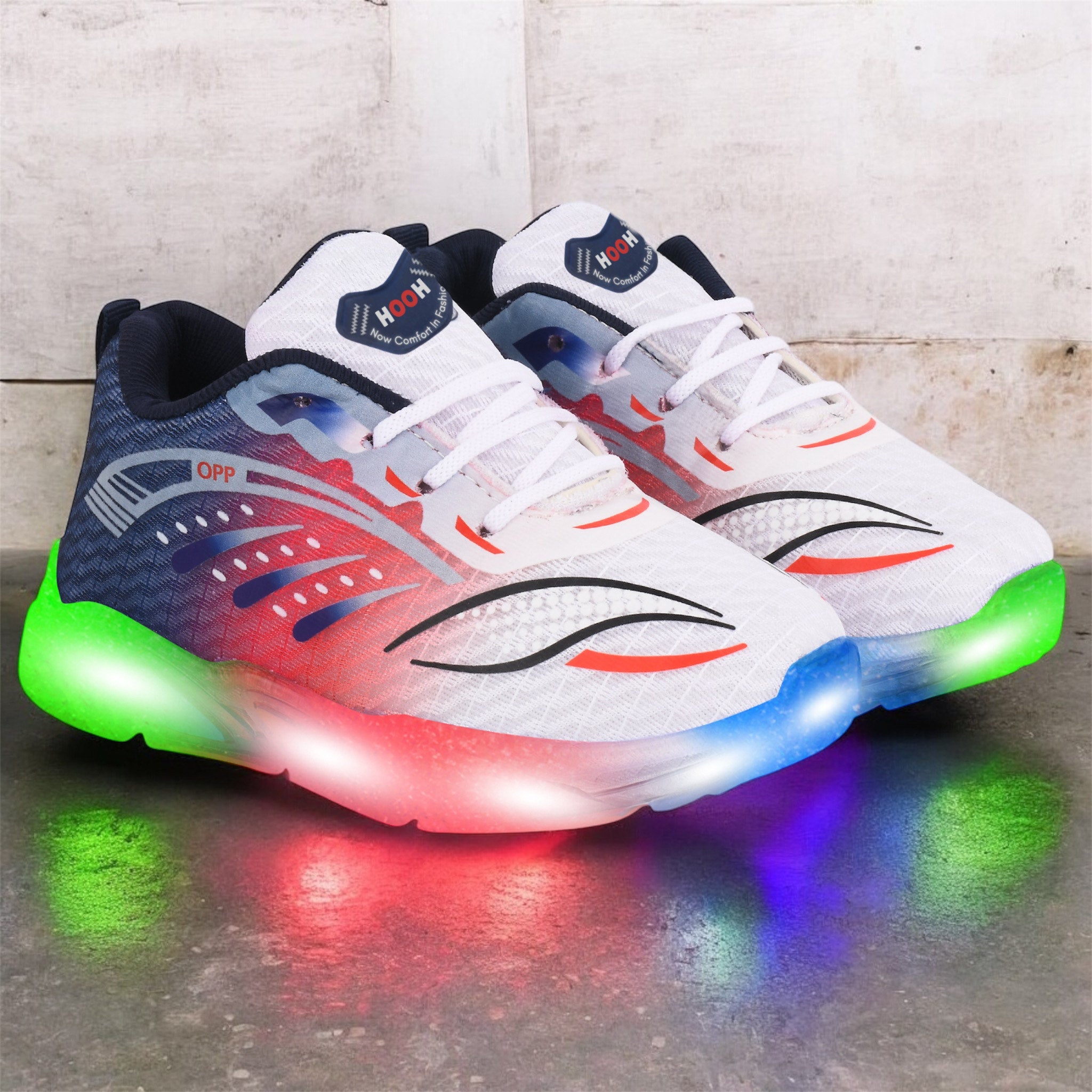 WAVE Kids' LED Sneakers – Light-Up Canvas Shoes for Boys & Girls