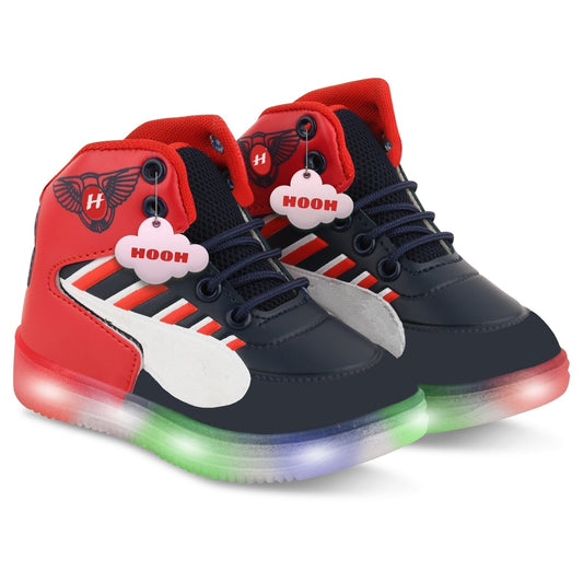 HOOH Unisex LED Light-Up Sneakers for Babies & Kids - (Red, Yellow, orange)