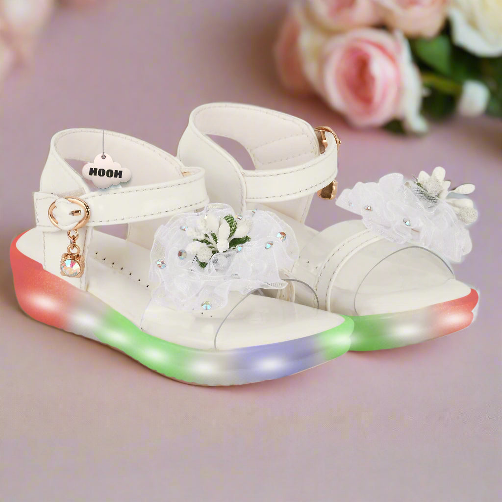 Hooh Kids Colored LED Girls Sandals