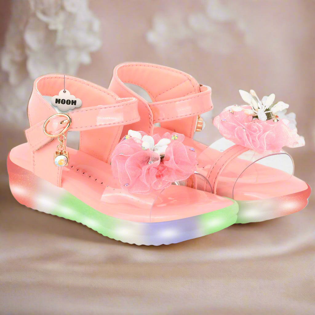 Hooh Kids Colored LED Girls Sandals