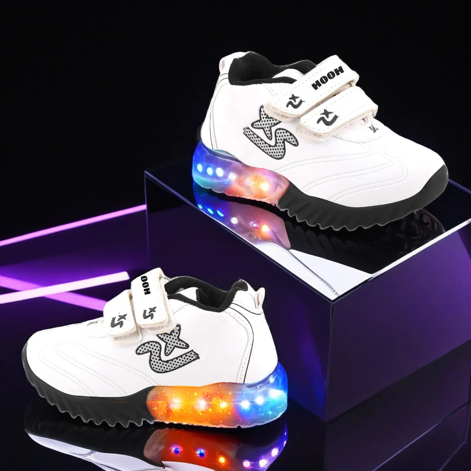 Red Colored Kid’s Unisex LED Shoes