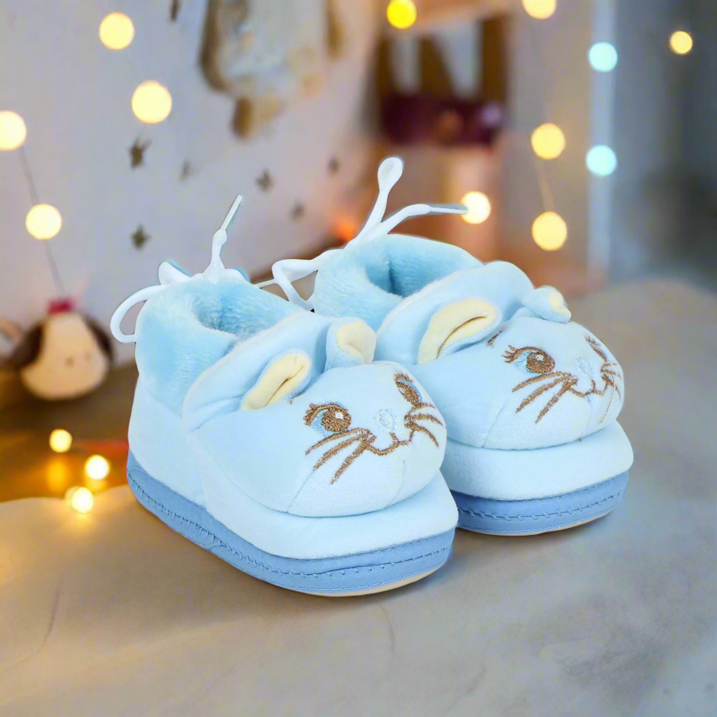 Cat Booties Cum Socks For Unisex Babies