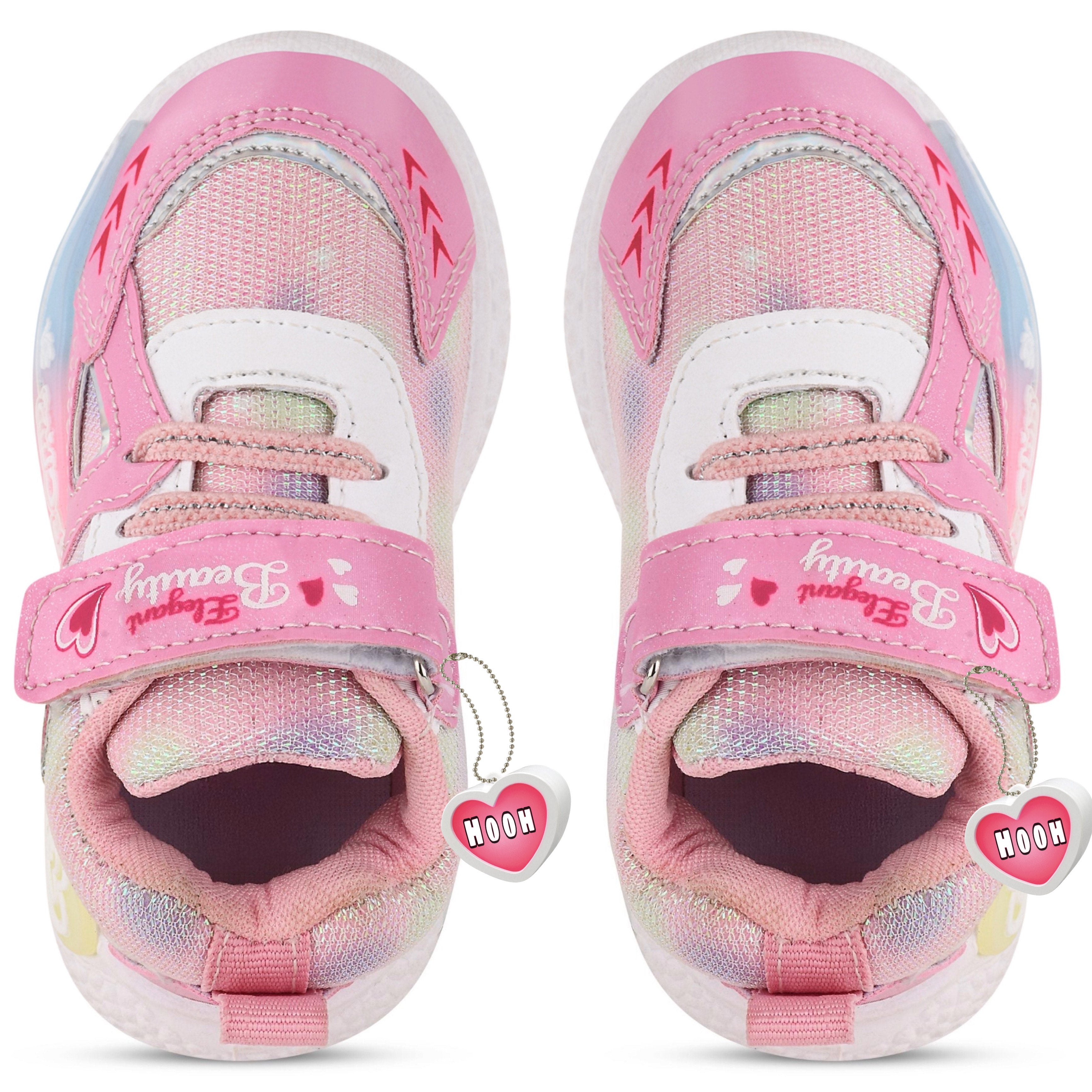 Girls' LED Walking Sneakers – Lavender, Pink & Purple