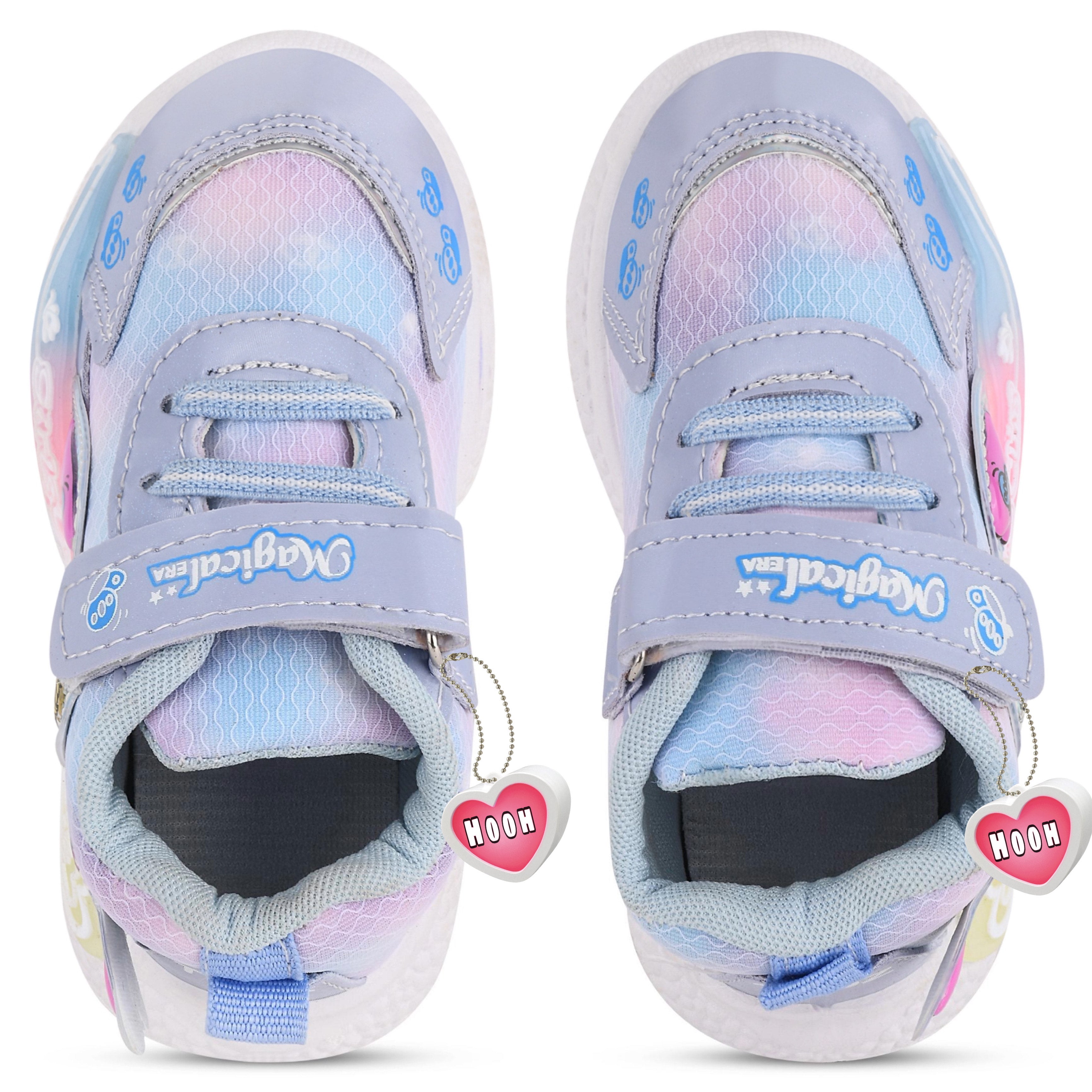 Girls' LED Walking Sneakers – Lavender, Pink & Purple