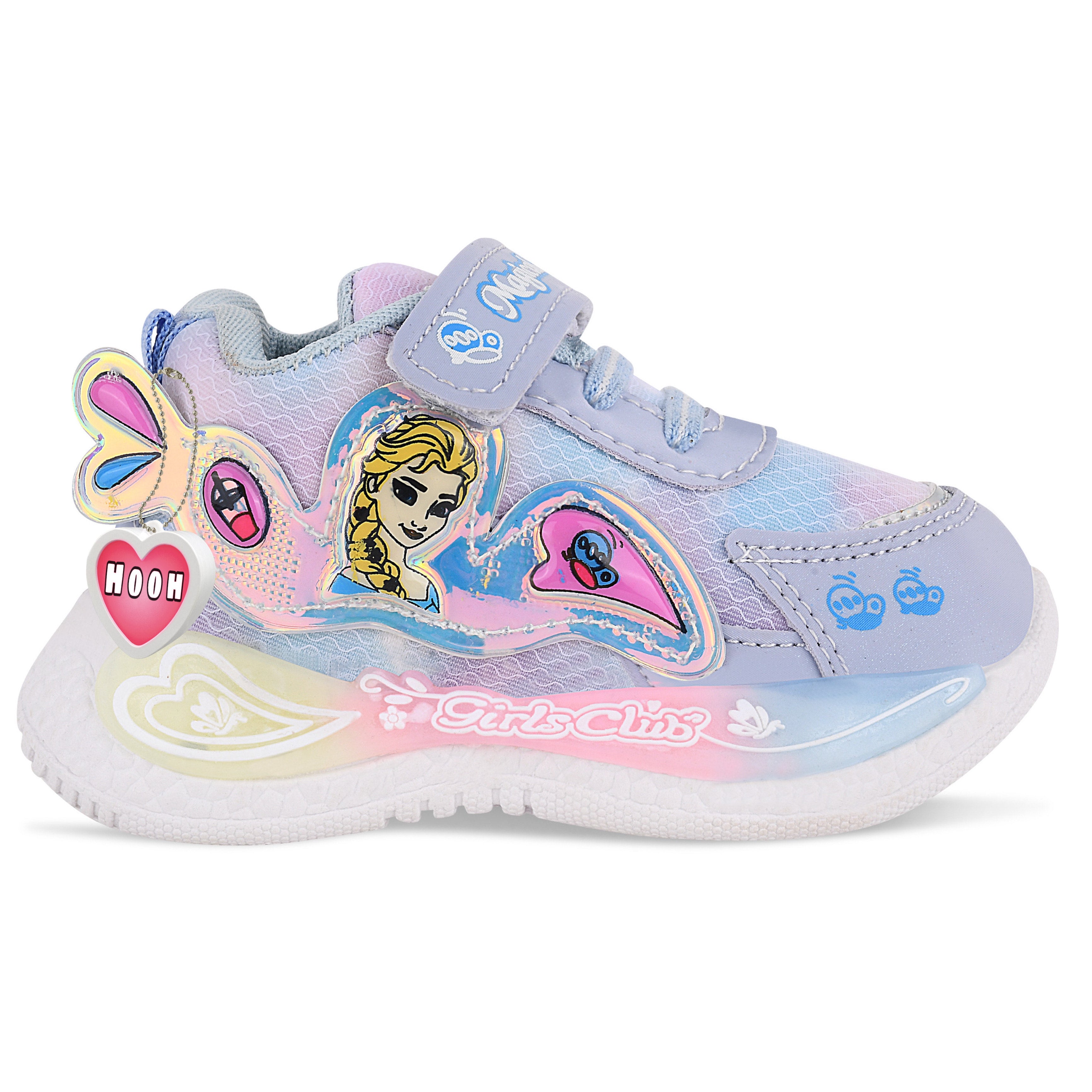 Girls' LED Walking Sneakers – Lavender, Pink & Purple