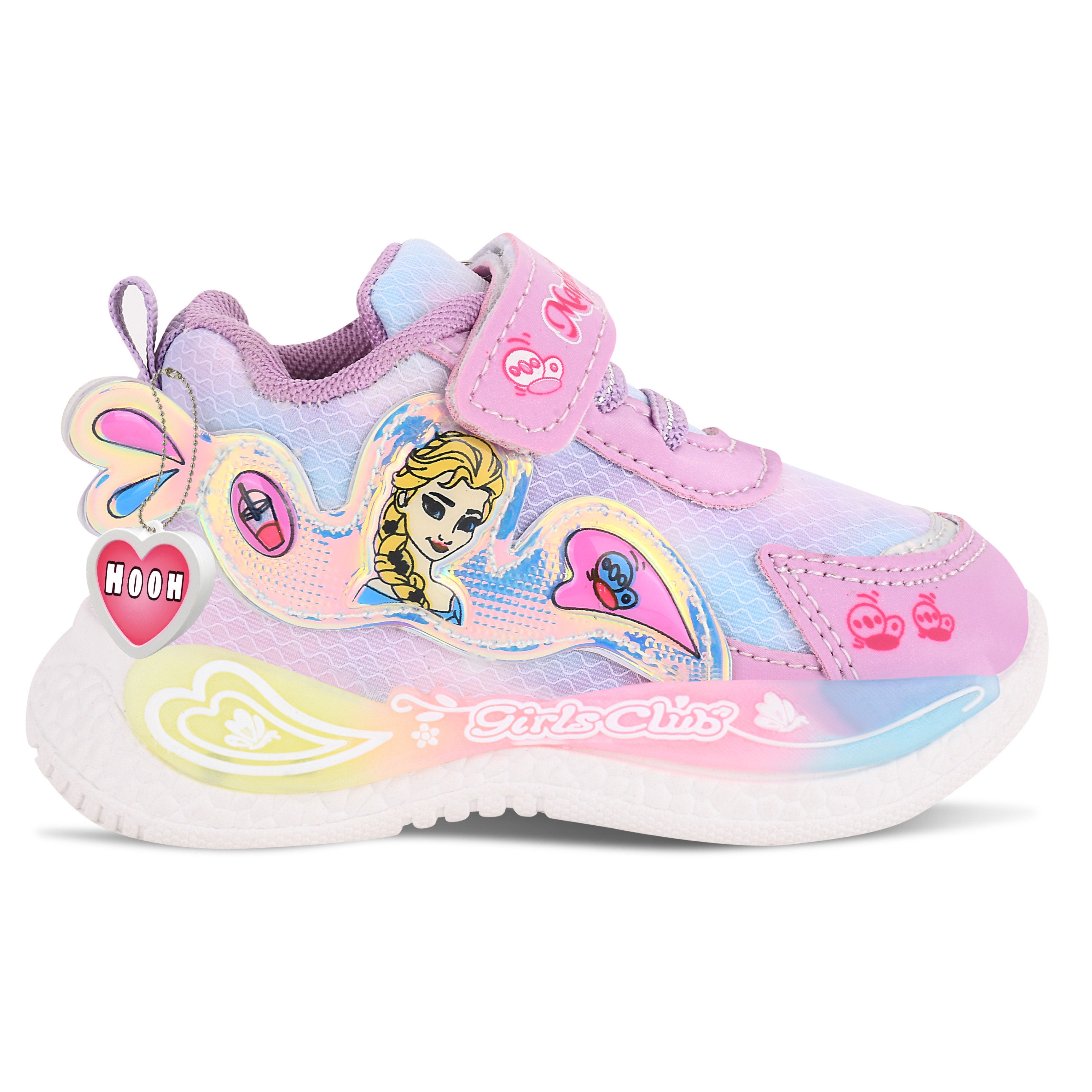 Girls' LED Walking Sneakers – Lavender, Pink & Purple