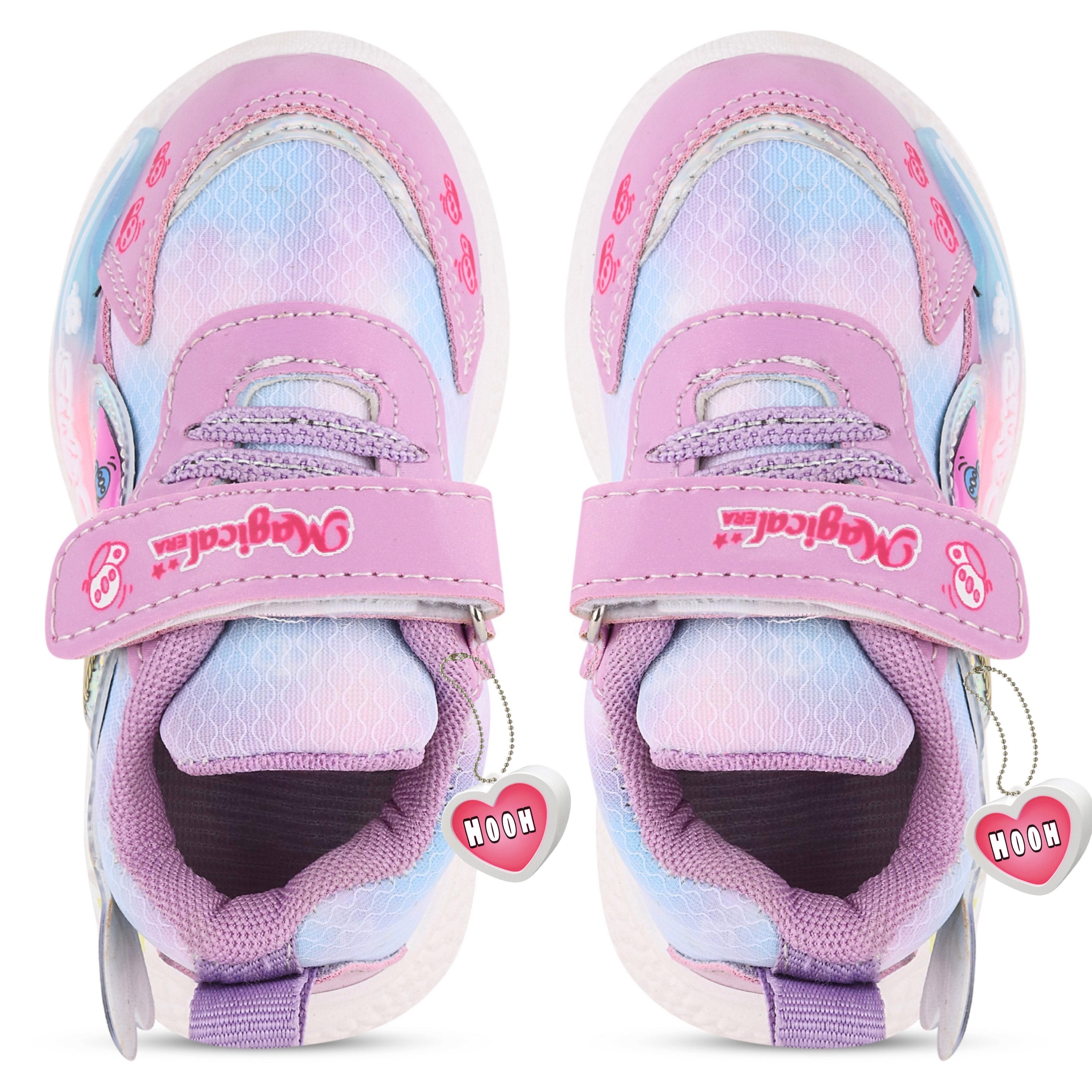 Girls' LED Walking Sneakers – Lavender, Pink & Purple