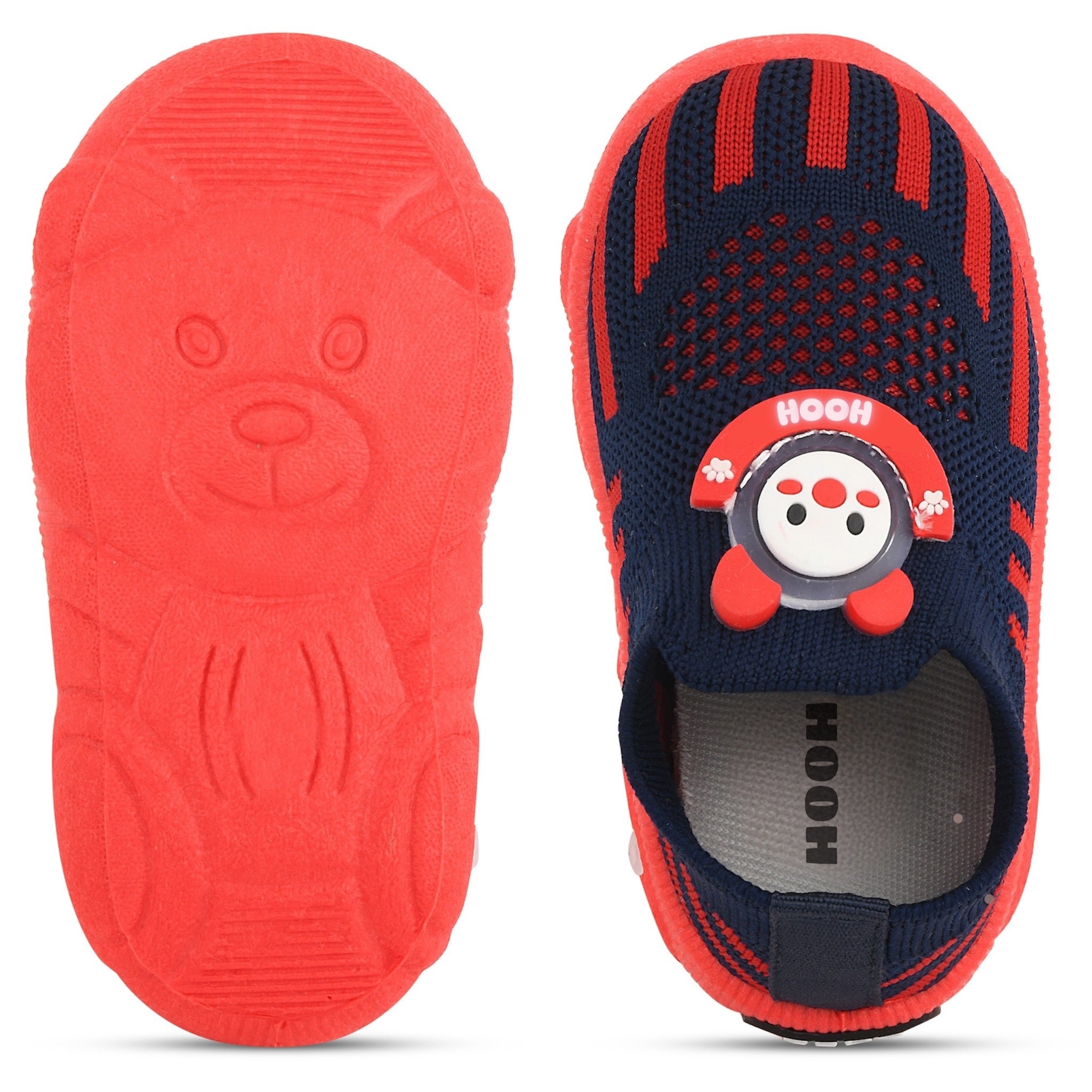 Baby Musical Walking Shoes – Red | Soft PVC, Non-Slip, Lightweight – 0 to 2.5 Years
