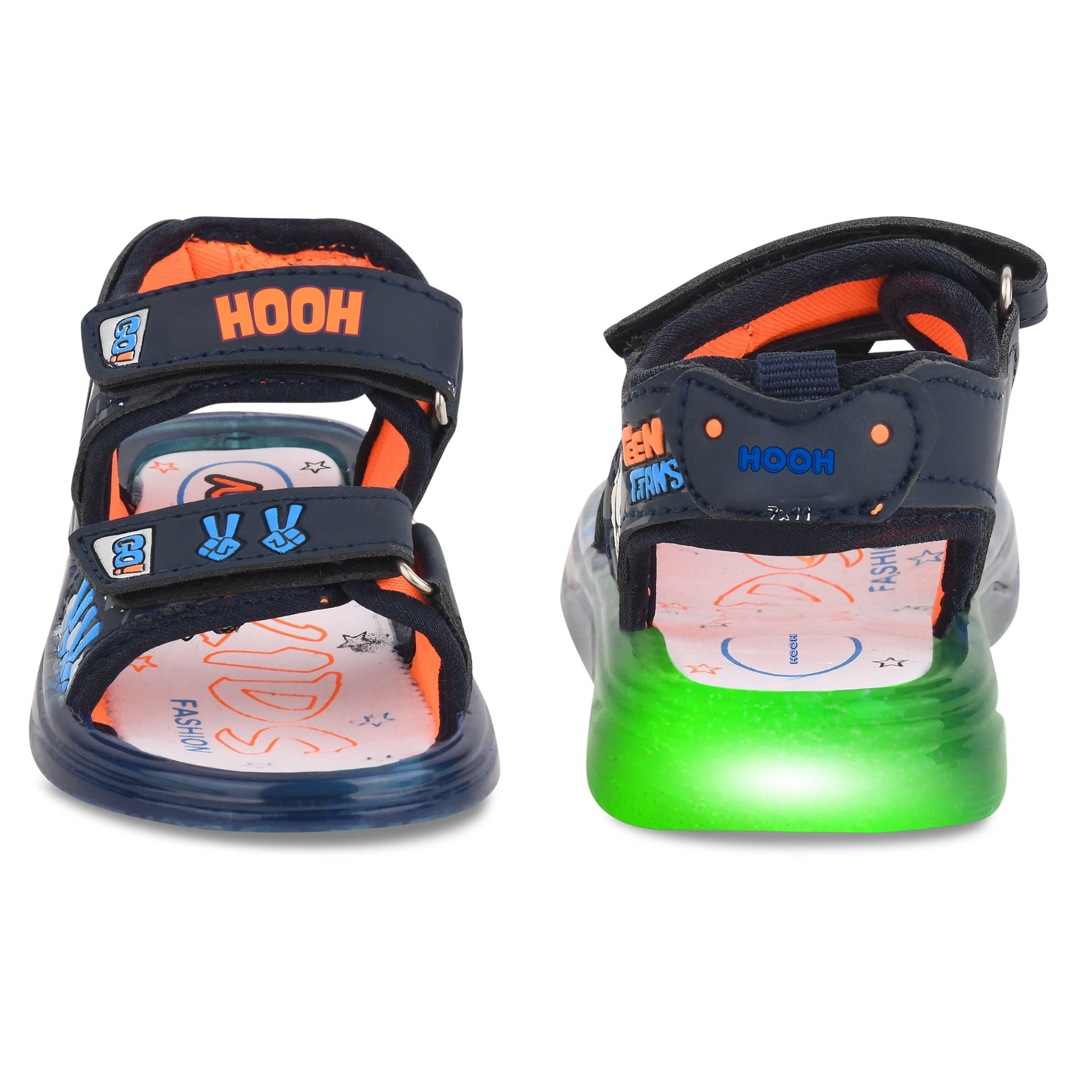 Teen LED Cartoon Sandals for Kids (2–5 Years) | Unisex, Rexene Material, Light-Up Soles