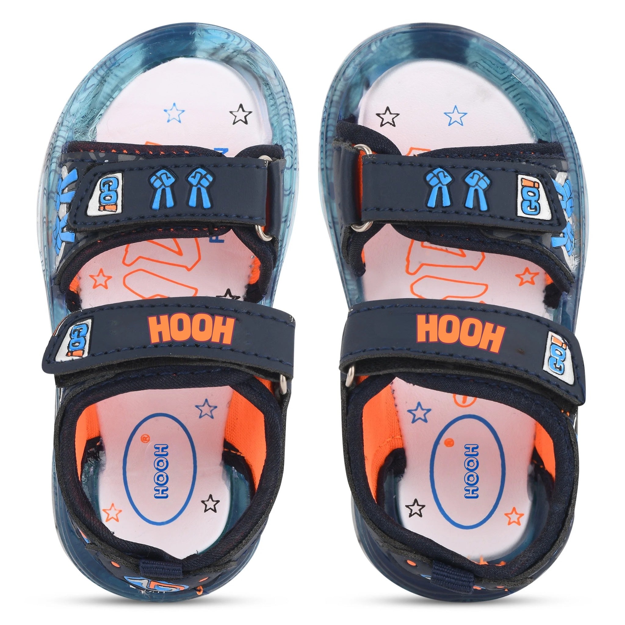 Teen LED Cartoon Sandals for Kids (2–5 Years) | Unisex, Rexene Material, Light-Up Soles