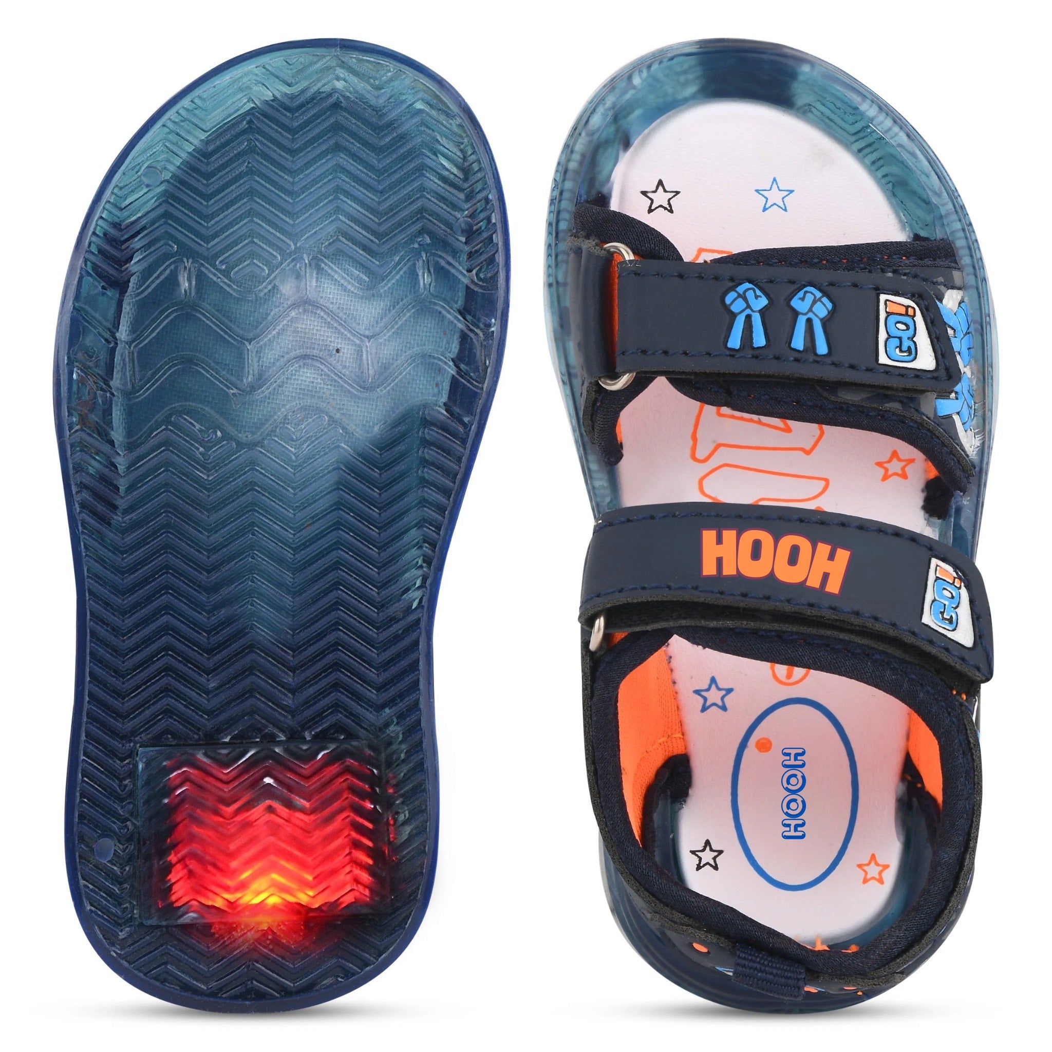 Teen LED Cartoon Sandals for Kids (2–5 Years) | Unisex, Rexene Material, Light-Up Soles