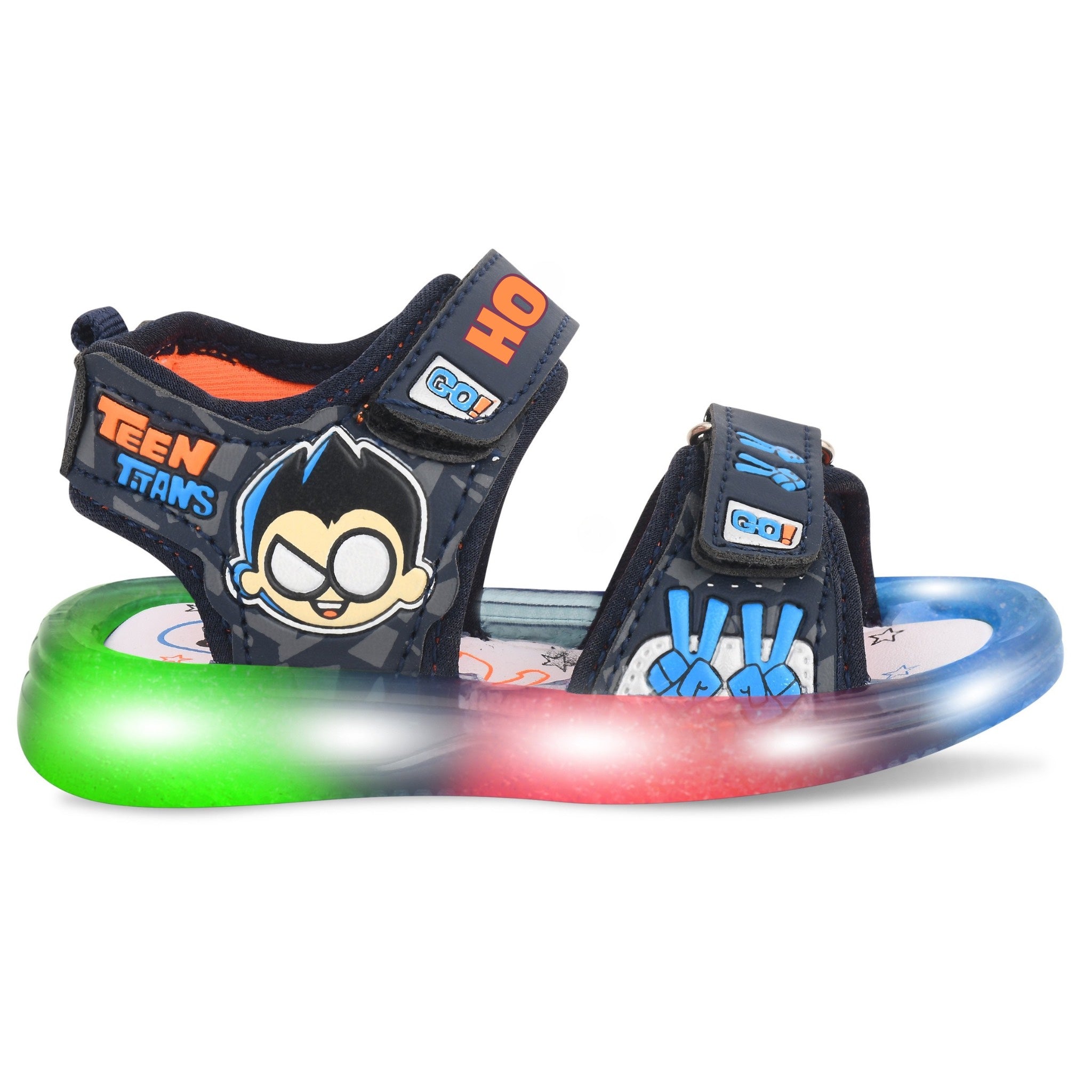 Teen LED Cartoon Sandals for Kids (2–5 Years) | Unisex, Rexene Material, Light-Up Soles
