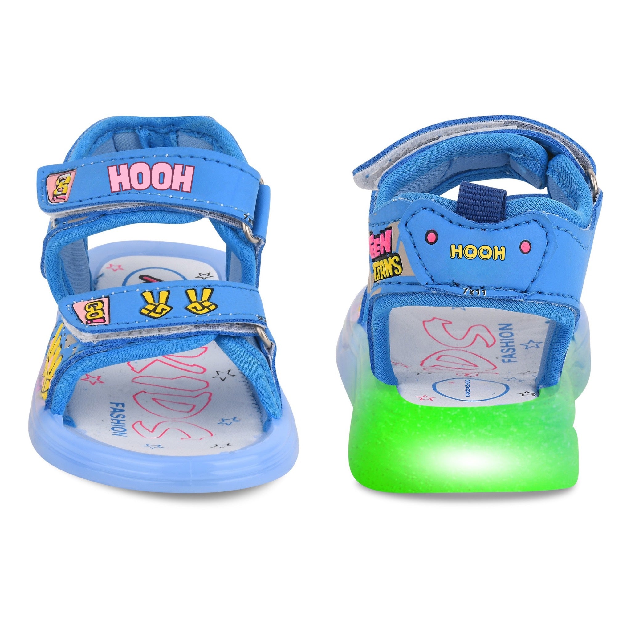 Teen LED Cartoon Sandals for Kids (2–5 Years) | Unisex, Rexene Material, Light-Up Soles