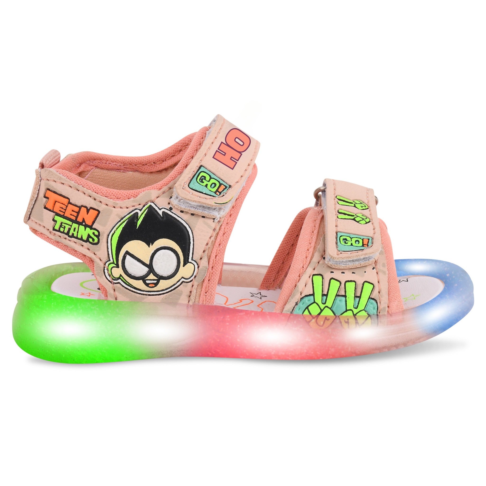 Teen LED Cartoon Sandals for Kids (2–5 Years) | Unisex, Rexene Material, Light-Up Soles