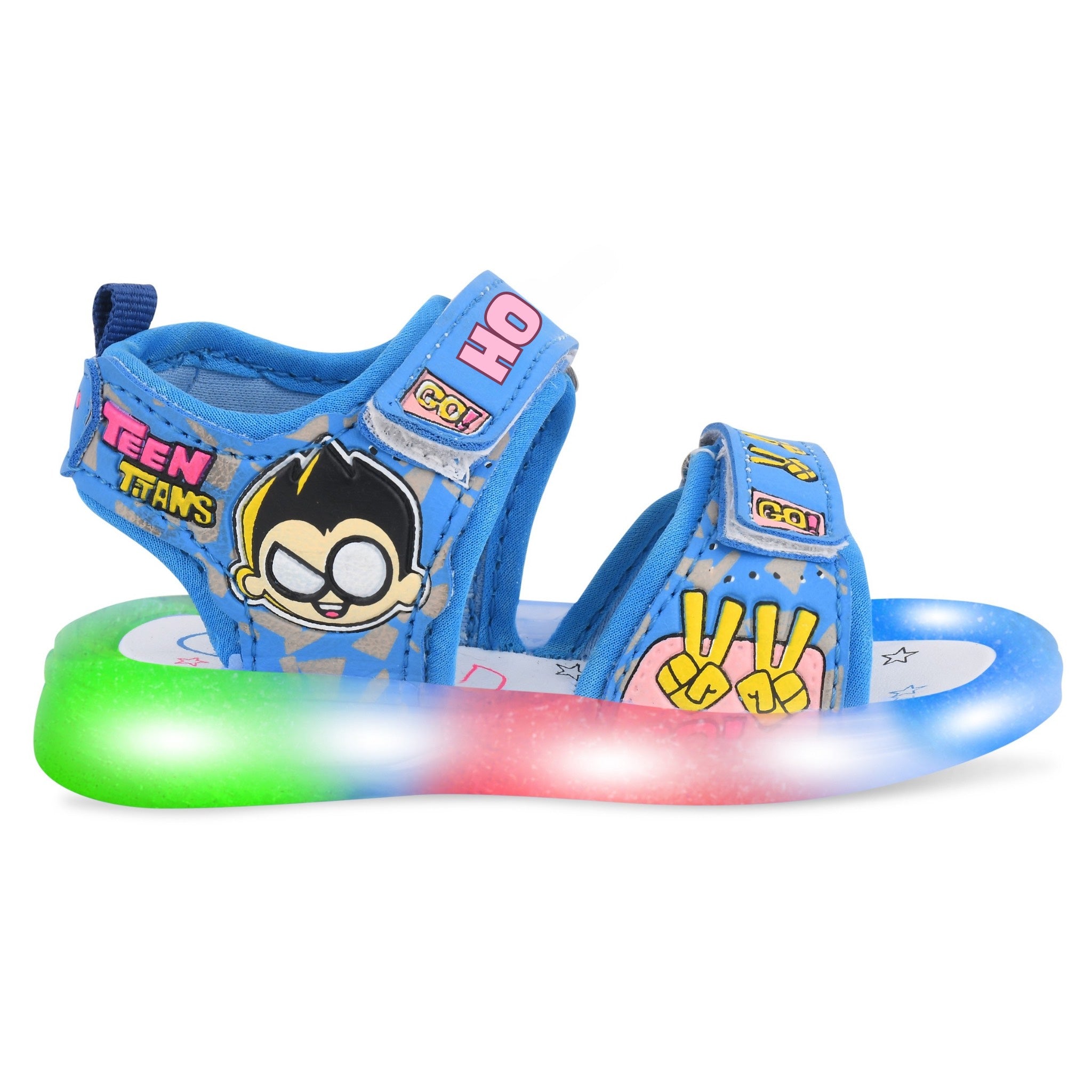 Teen LED Cartoon Sandals for Kids (2–5 Years) | Unisex, Rexene Material, Light-Up Soles