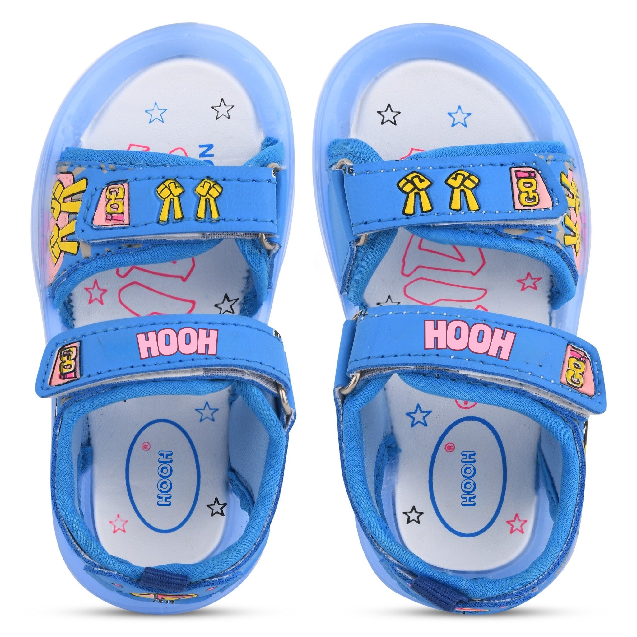 Teen LED Cartoon Sandals for Kids (2–5 Years) | Unisex, Rexene Material, Light-Up Soles