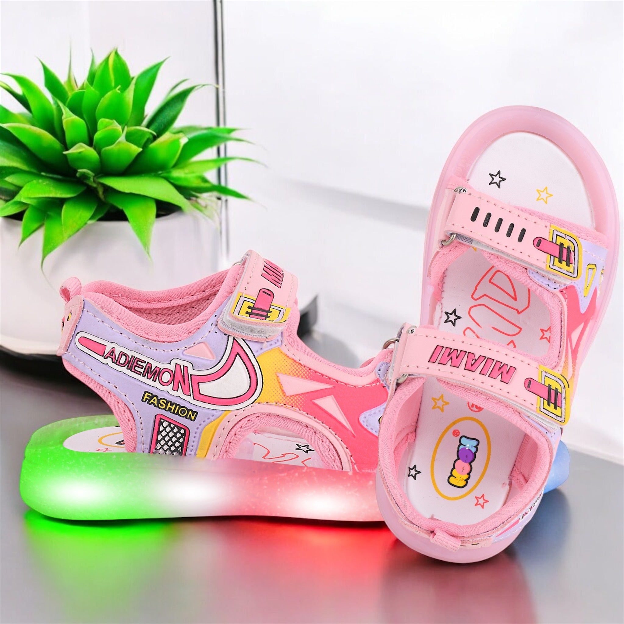 Miami Unisex LED Cartoon Sandals for Kids
