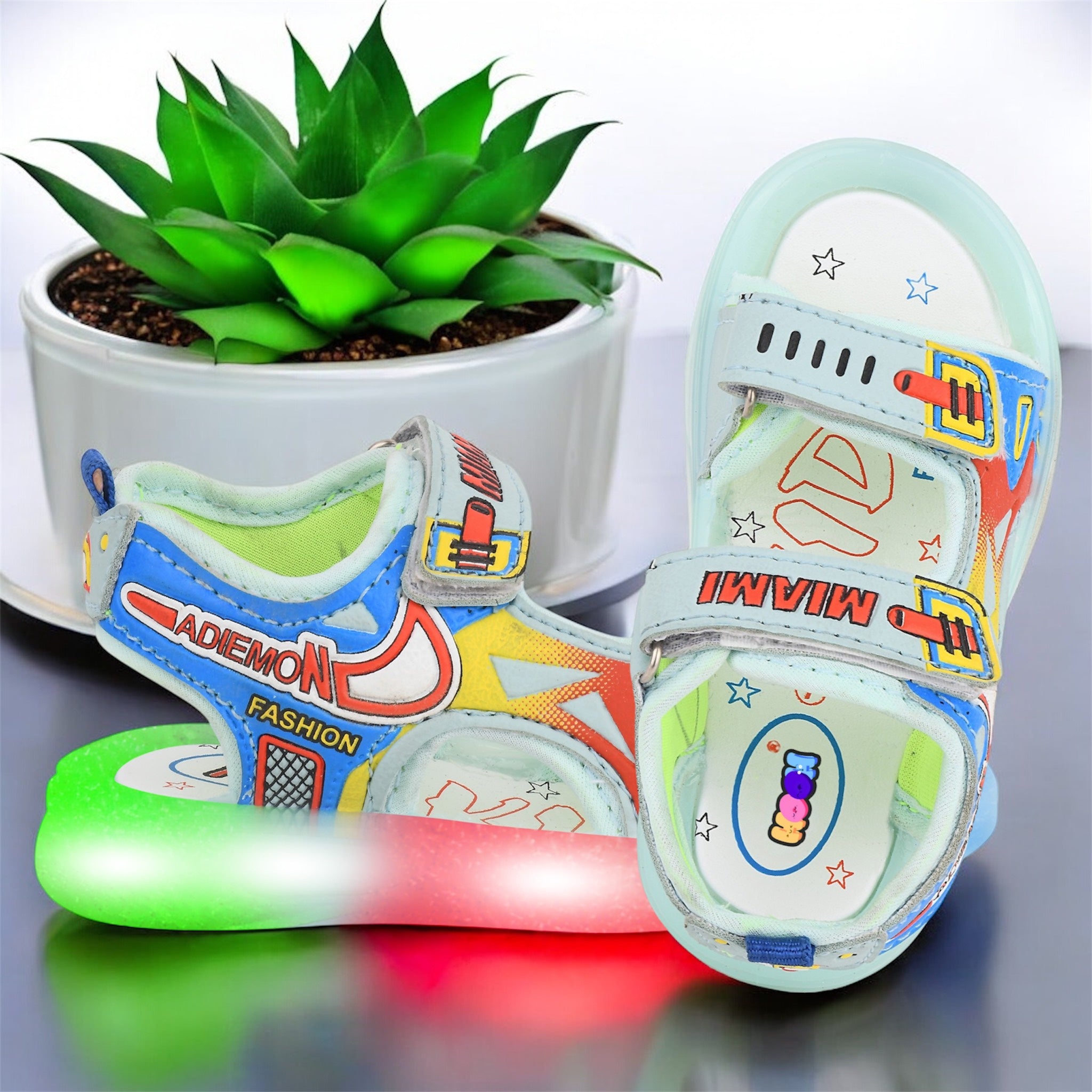 Miami Unisex LED Cartoon Sandals for Kids