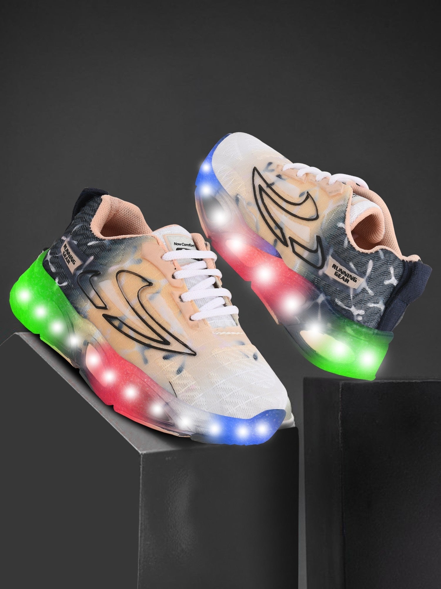 LED Walking Shoes for Kids – Unisex Canvas Light-Up Sneakers