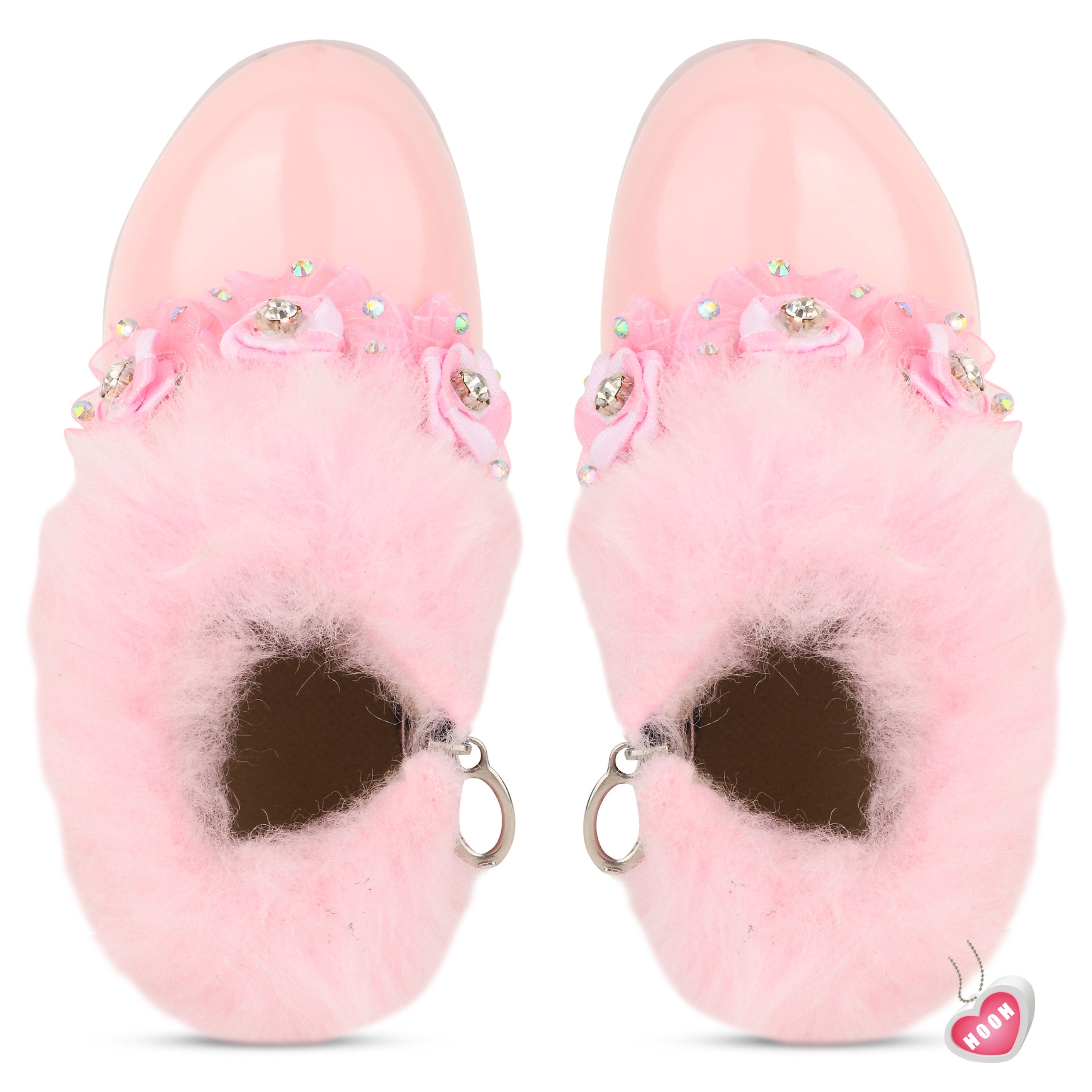 Girls' LED Light Boots – Fluffy, Jeweled Princess Boots