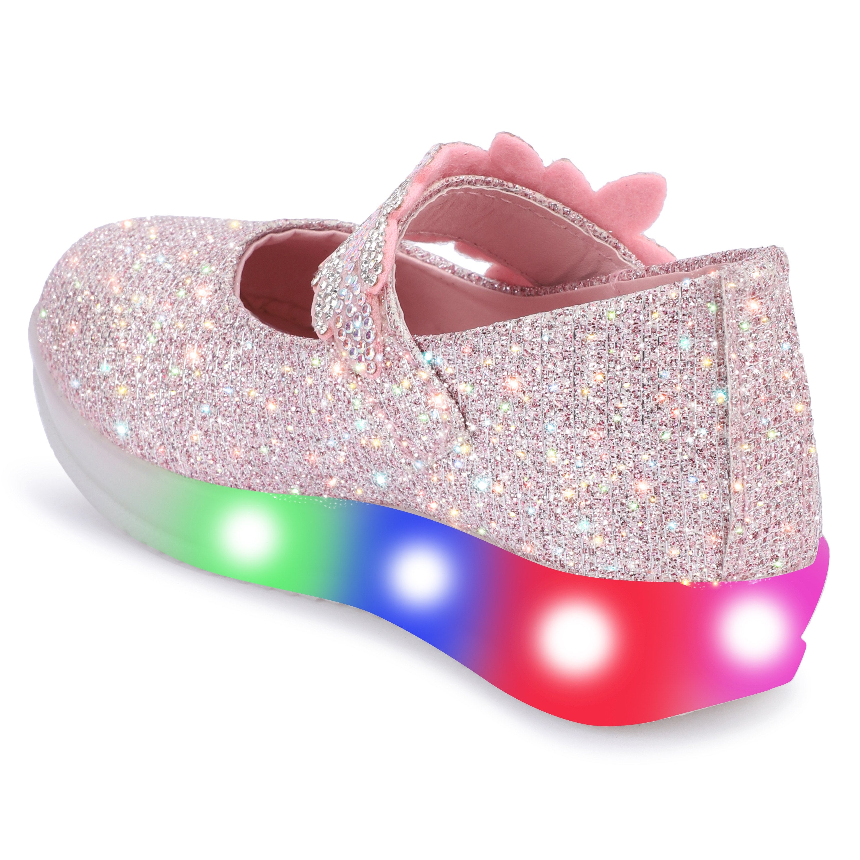 ZARINA Girls’ LED Light-Up Ballerinas – Sparkling Princess Bellies with Crystal Bow
