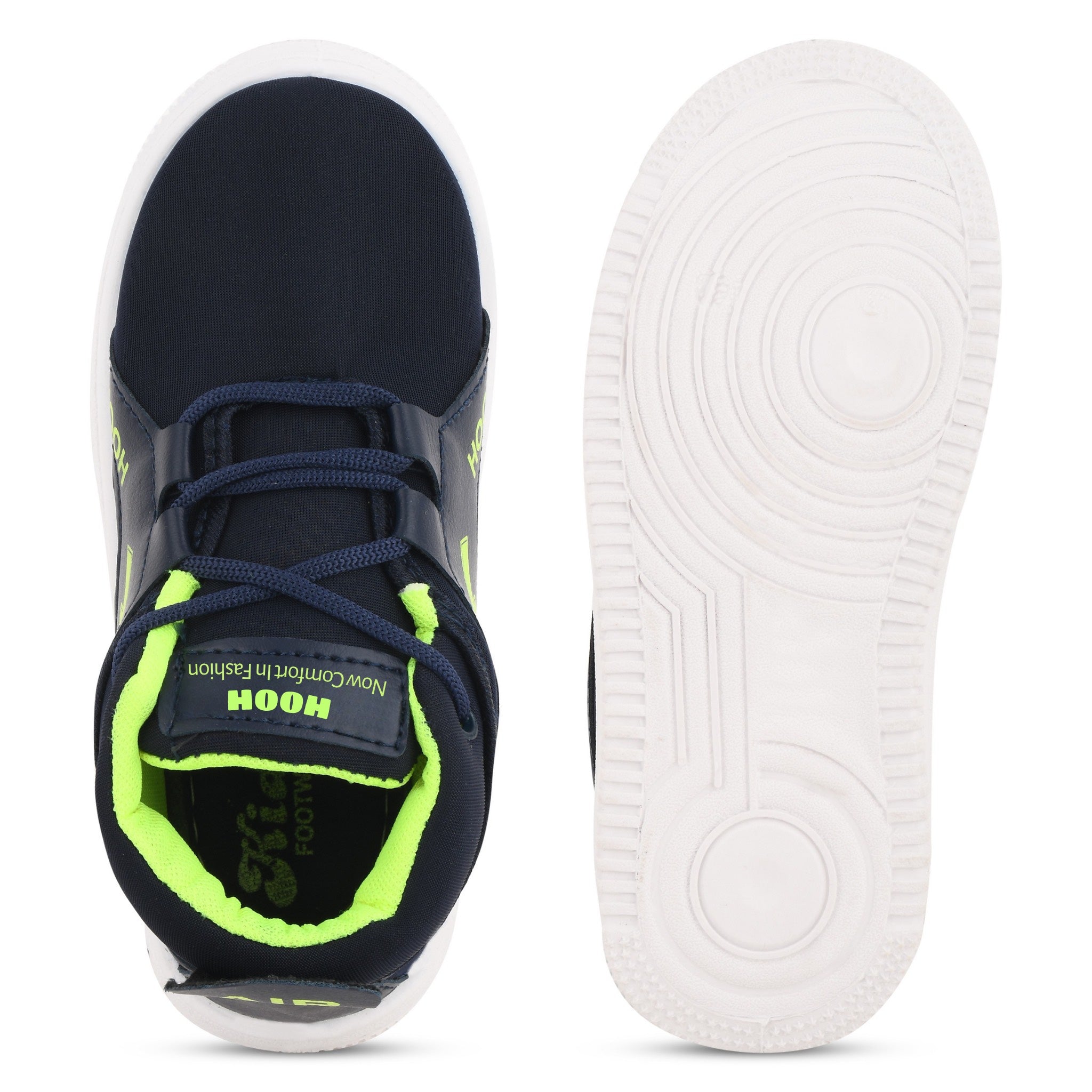 Boys’ Sports Sneakers – Neon Lightning Style Shoes