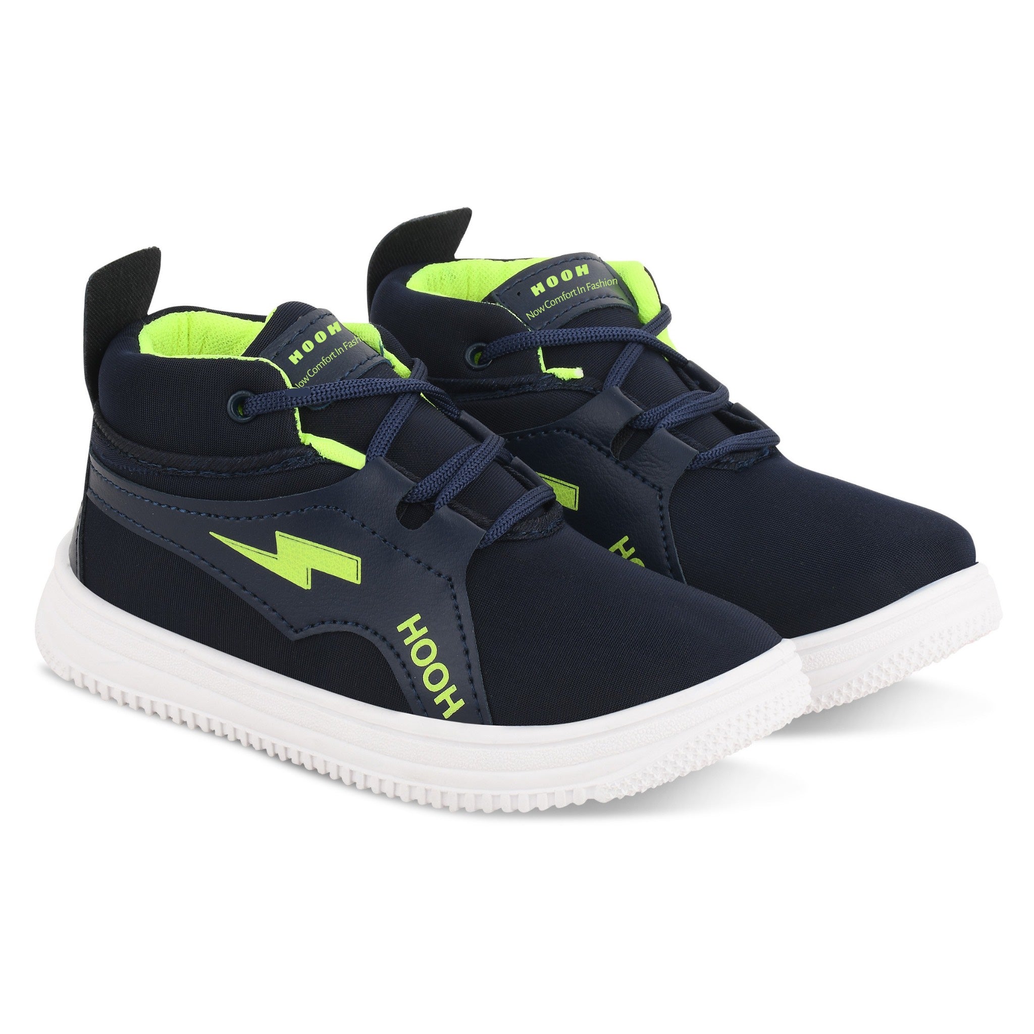Boys’ Sports Sneakers – Neon Lightning Style Shoes