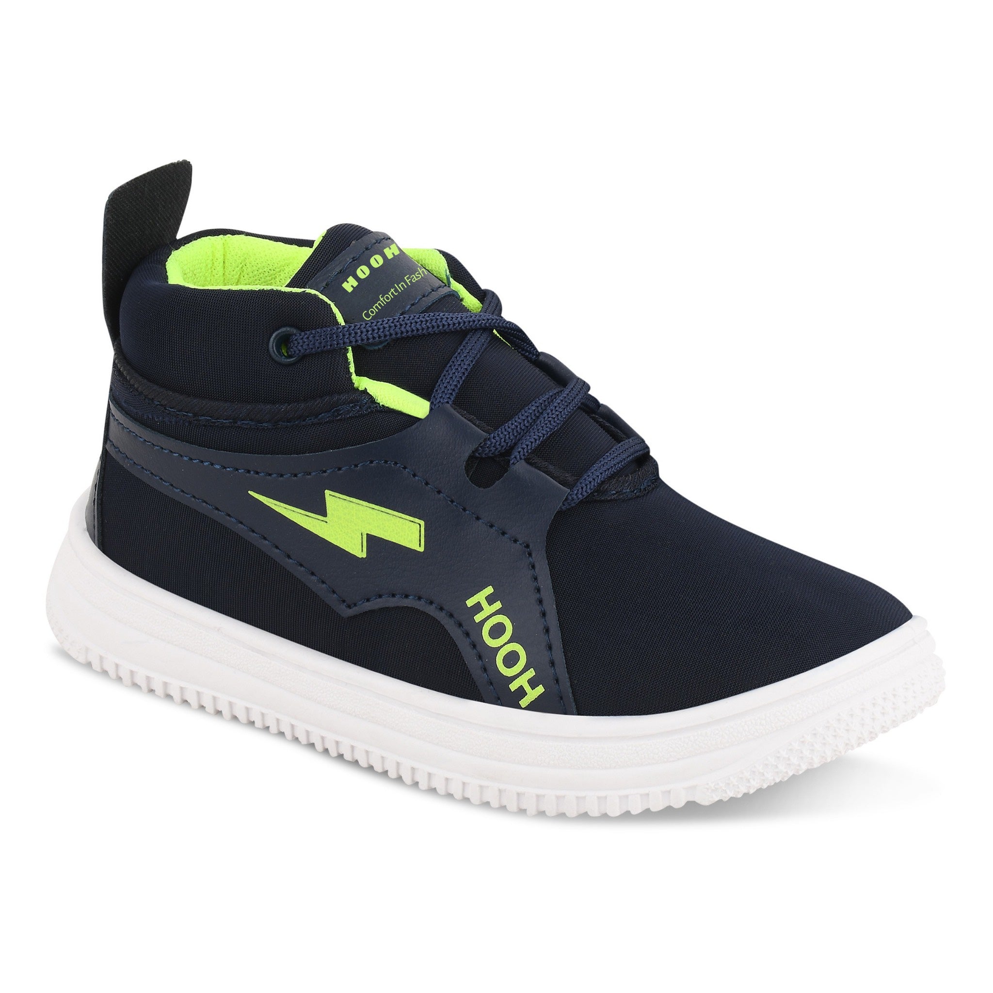 Boys’ Sports Sneakers – Neon Lightning Style Shoes