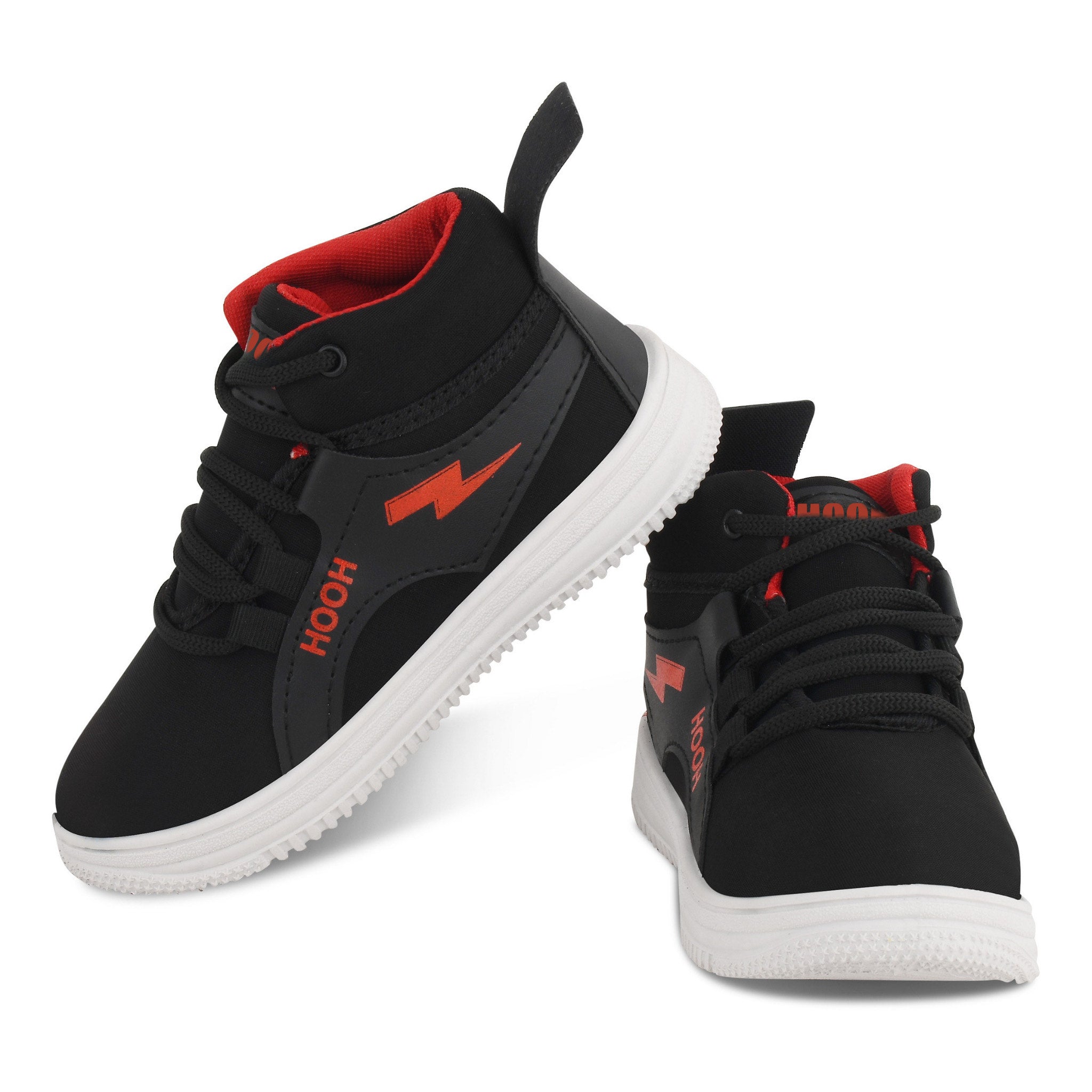 Boys’ Sports Sneakers – Neon Lightning Style Shoes