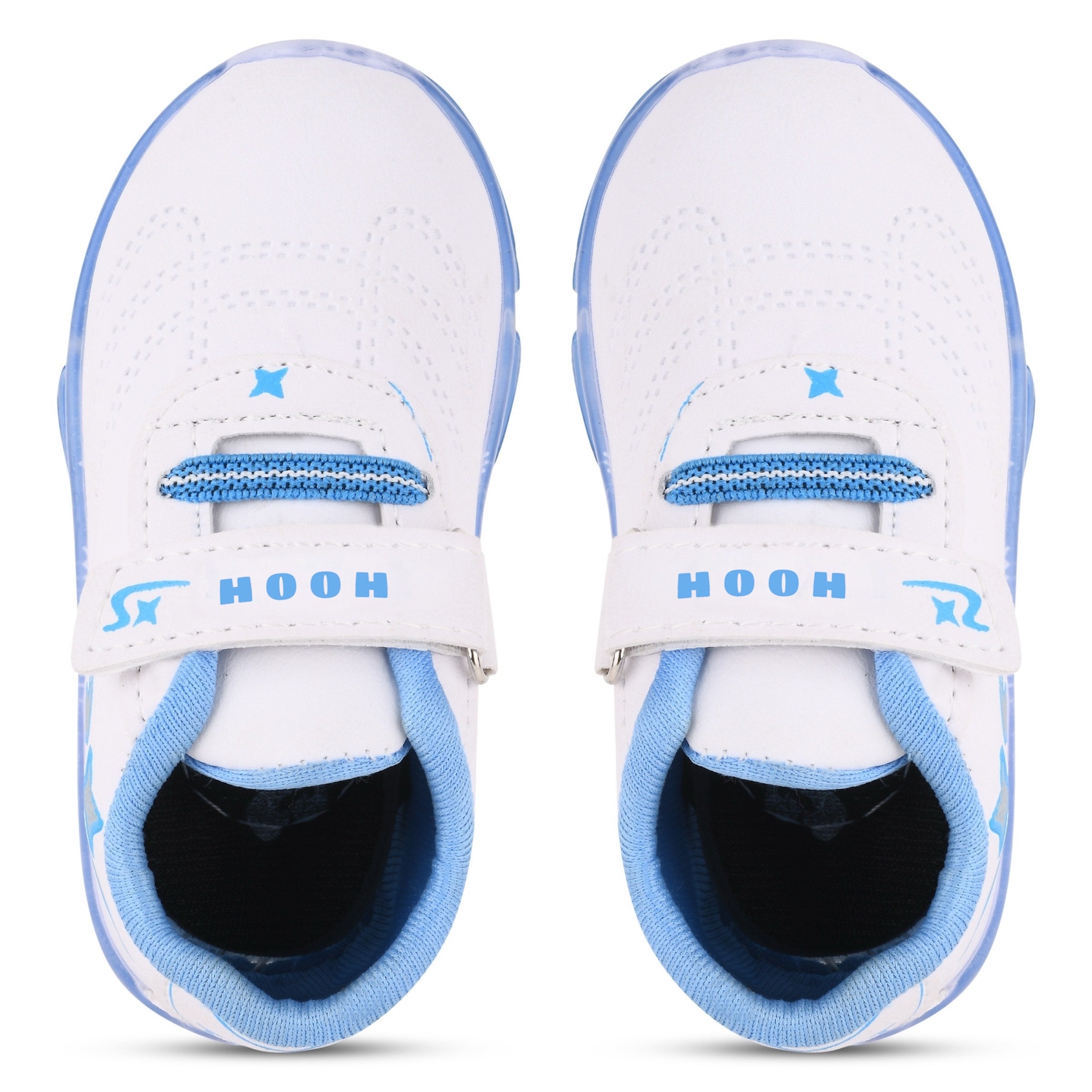 Boys’ White LED Sneakers – Light-Up Shoes
