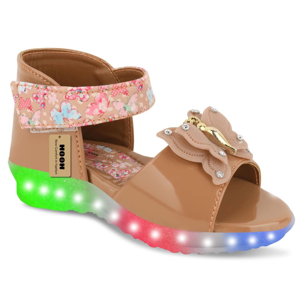 Fancy Leather Velcro Sandals for Girls (0 Months to 15 Years)