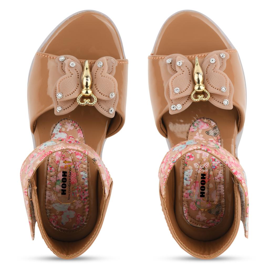 Fancy Leather Velcro Sandals for Girls (0 Months to 15 Years)