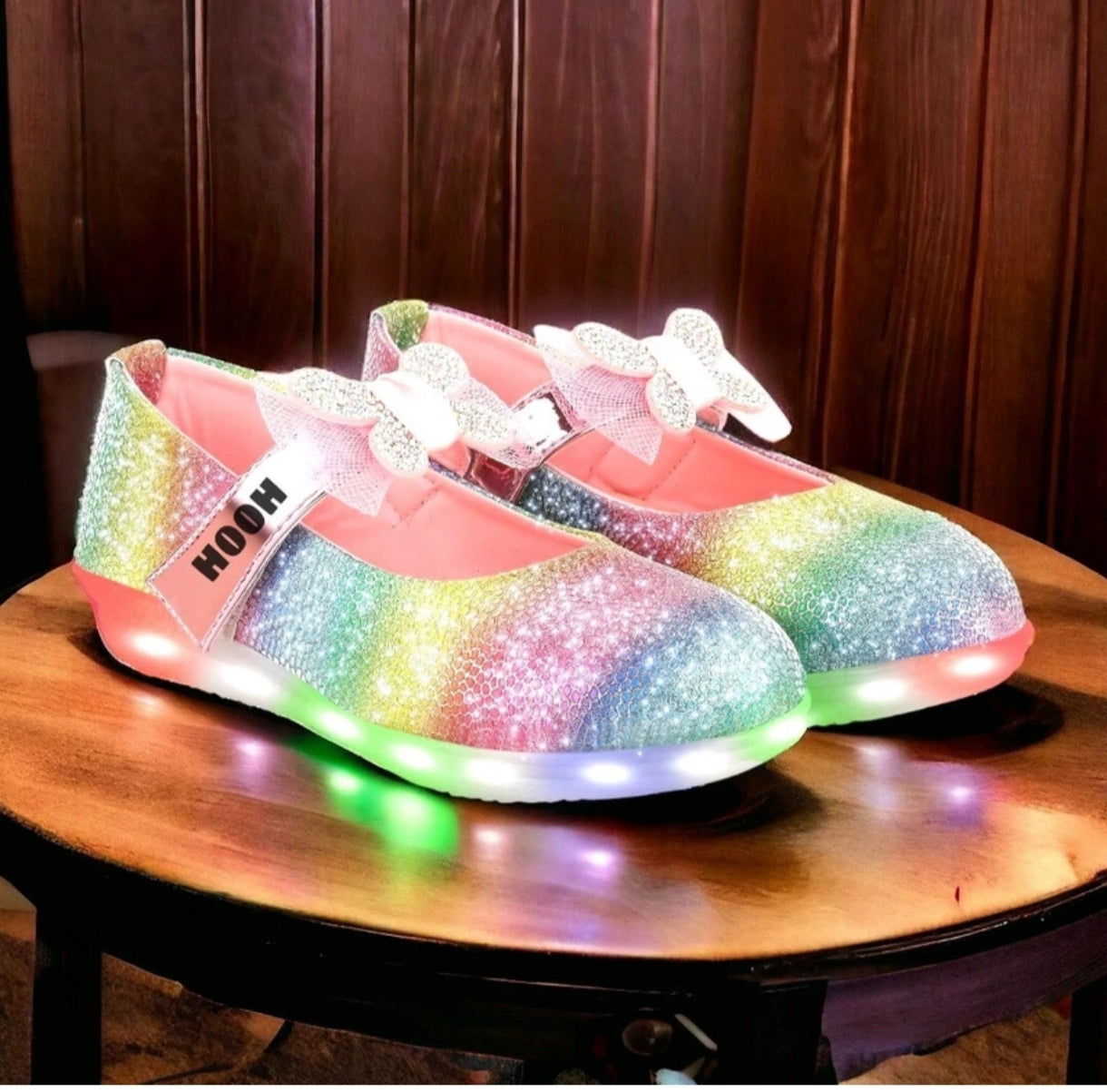 Rainbow LED Velcro Bellies for Girls (2–15 Years)
