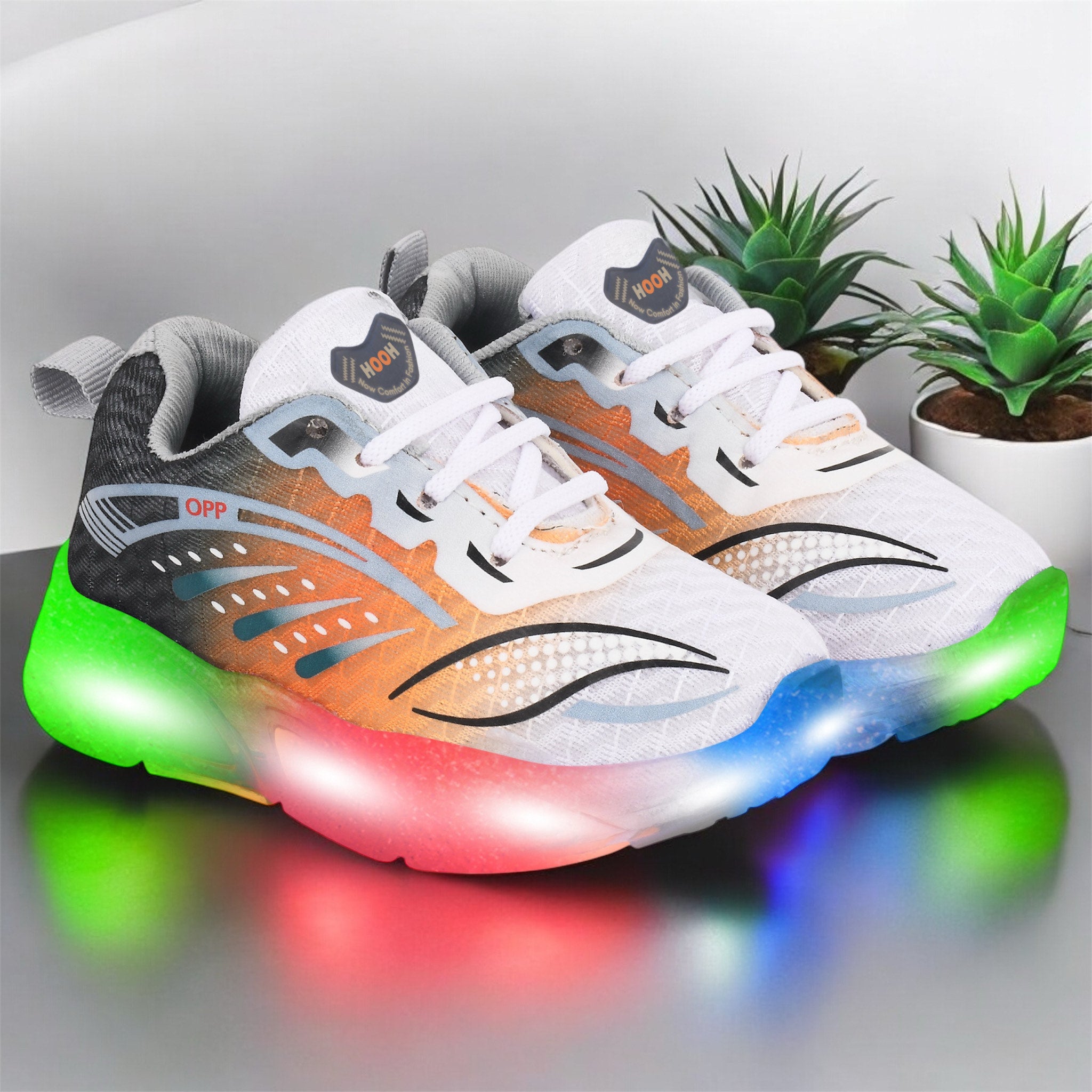 WAVE Kids' LED Sneakers – Light-Up Canvas Shoes for Boys & Girls