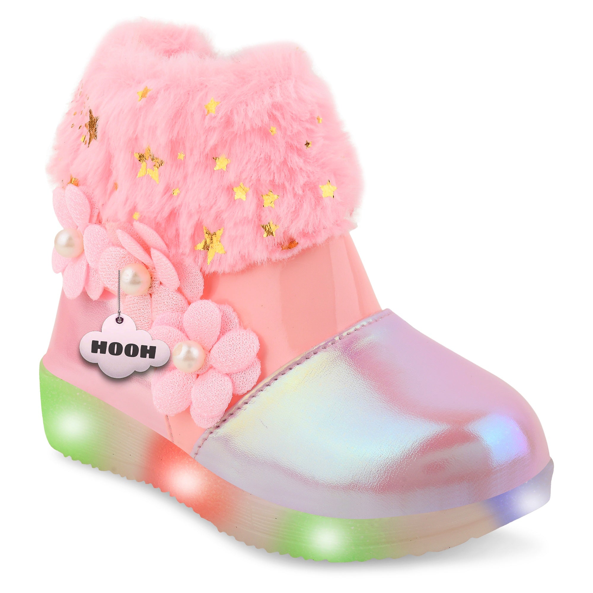 HOOH kids Girls Colored Kid’s LED Long Boots