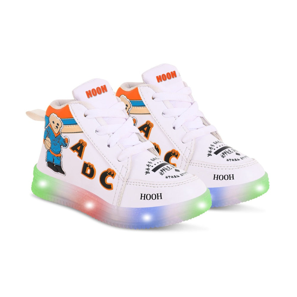 Colored Kid’s Unisex Glowing Bear LED Shoes