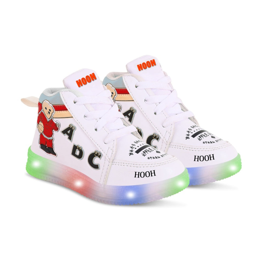 Colored Kid’s Unisex Glowing Bear LED Shoes