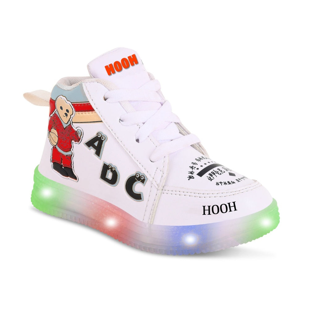 Colored Kid’s Unisex Glowing Bear LED Shoes