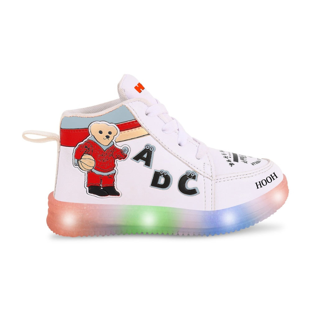 Colored Kid’s Unisex Glowing Bear LED Shoes