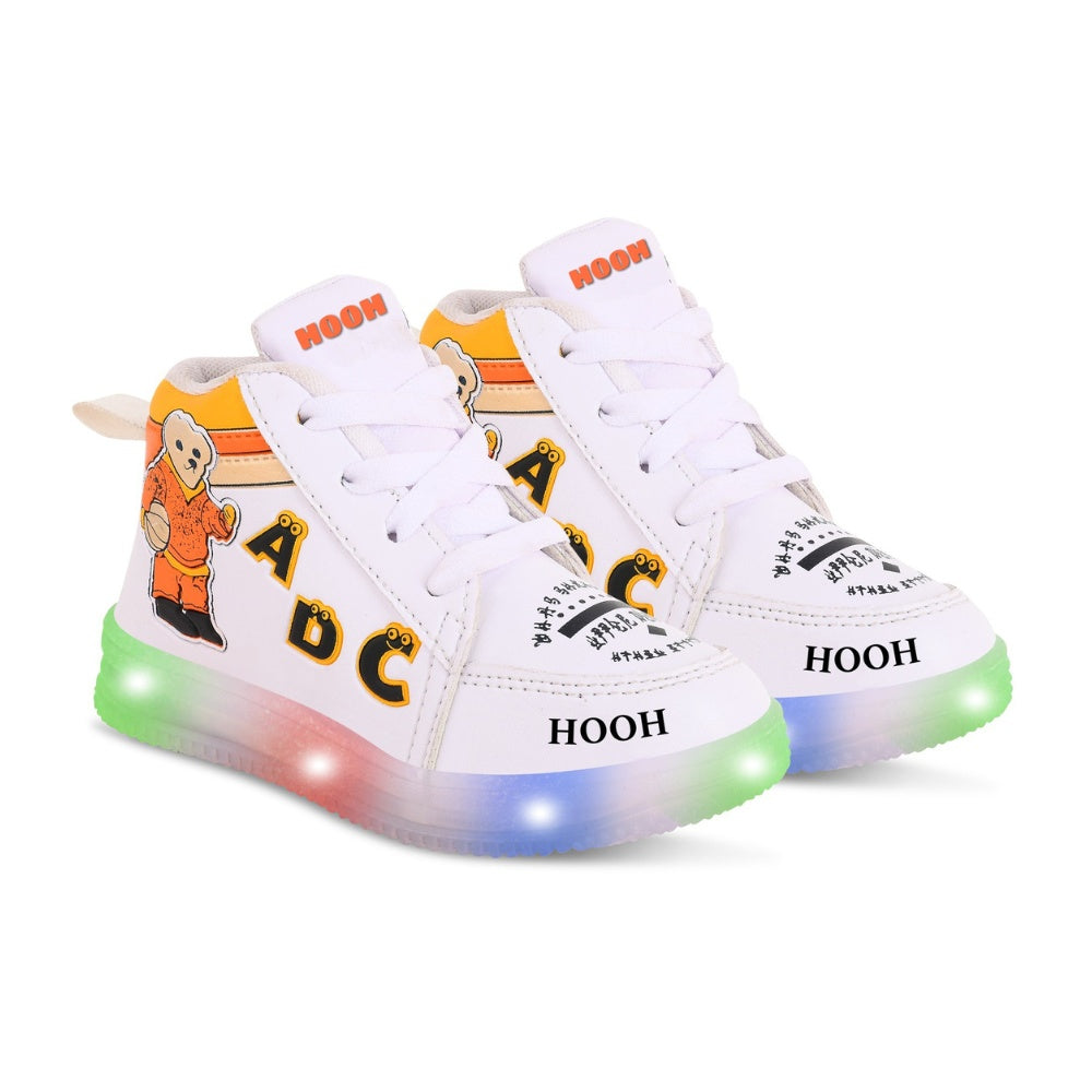 Colored Kid’s Unisex Glowing Bear LED Shoes