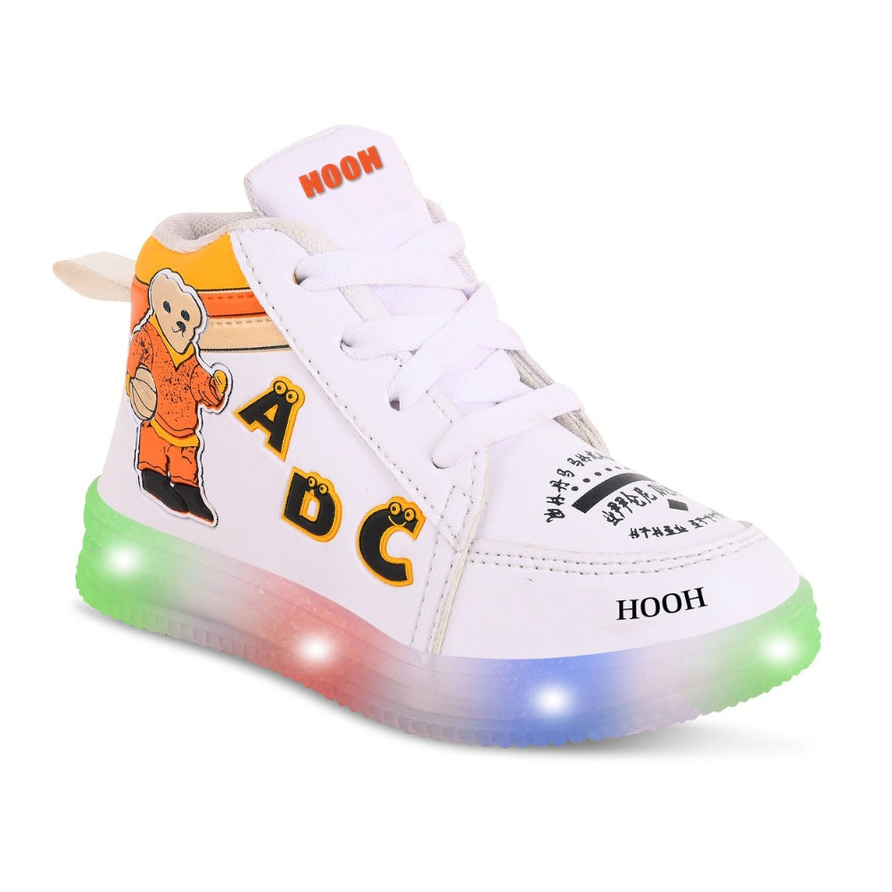 Colored Kid’s Unisex Glowing Bear LED Shoes
