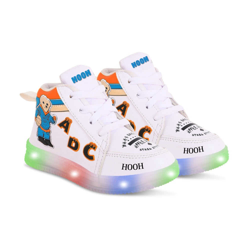 Colored Kid’s Unisex Glowing Bear LED Shoes