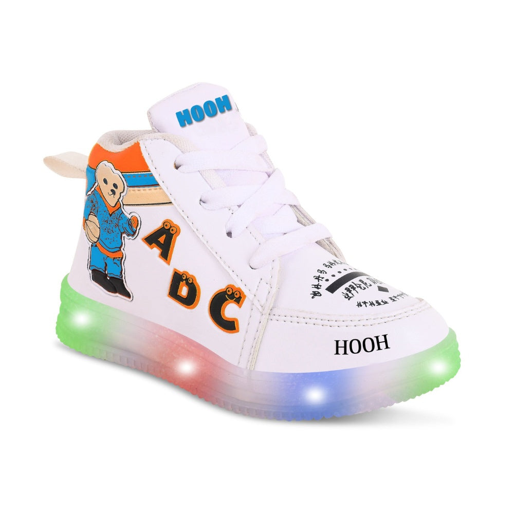 Colored Kid’s Unisex Glowing Bear LED Shoes