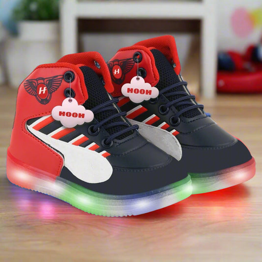 HOOH Unisex LED Light-Up Sneakers for Babies & Kids - (Red, Yellow, orange)