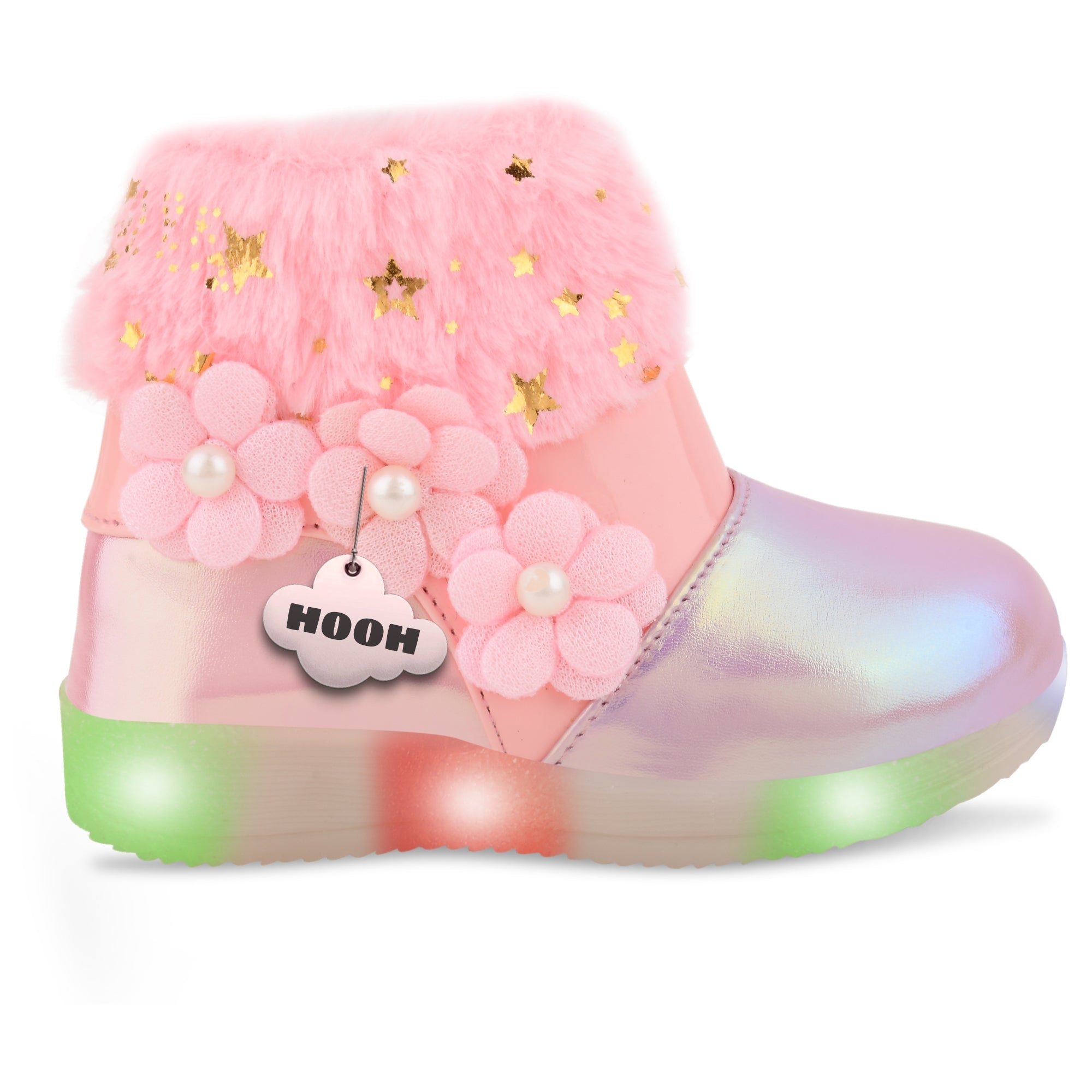 HOOH kids Girls Colored Kid’s LED Long Boots