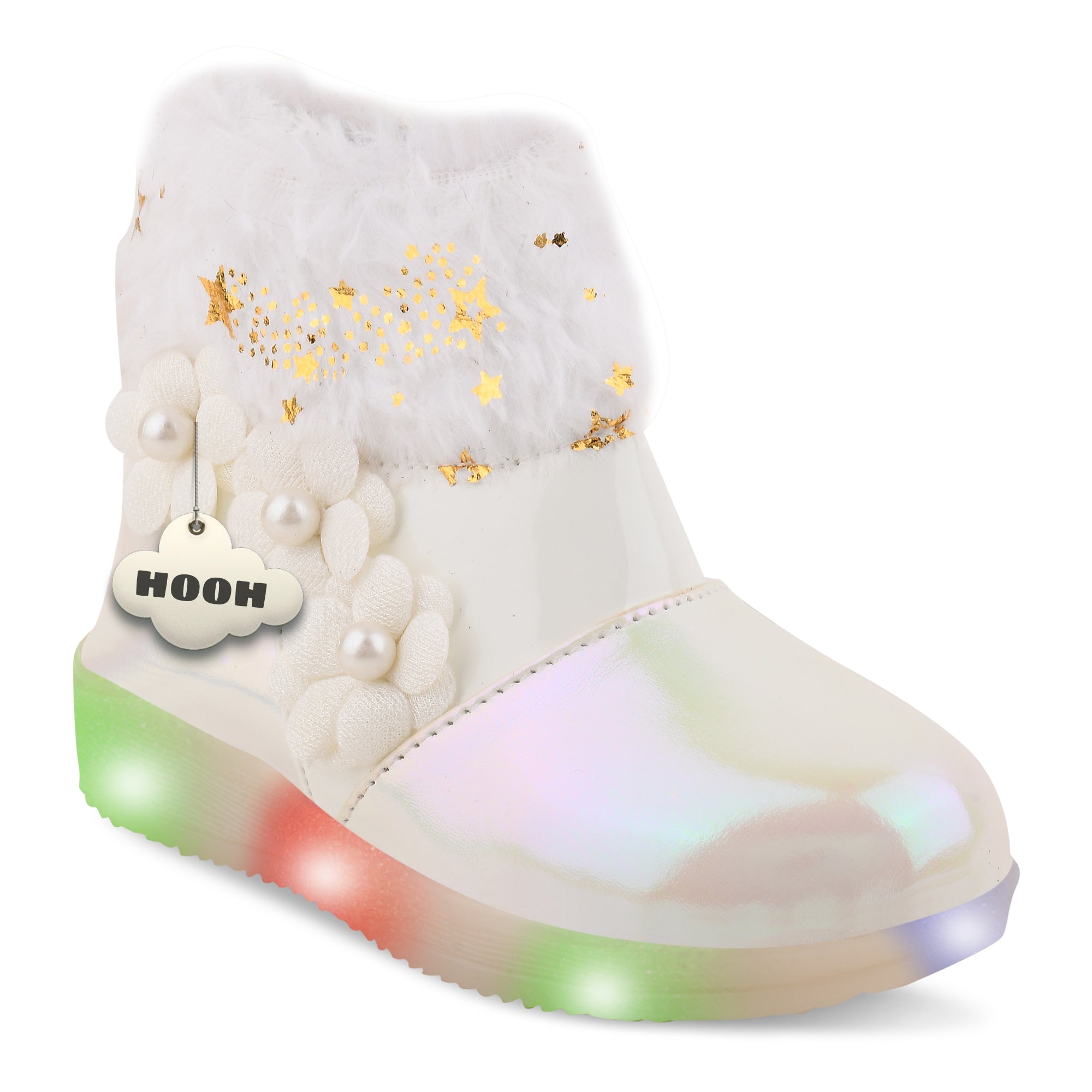 HOOH kids Girls Colored Kid’s LED Long Boots