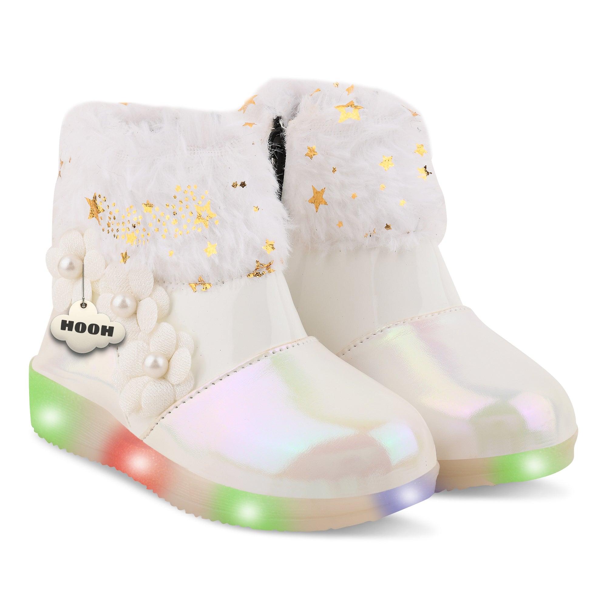 HOOH kids Girls Colored Kid’s LED Long Boots