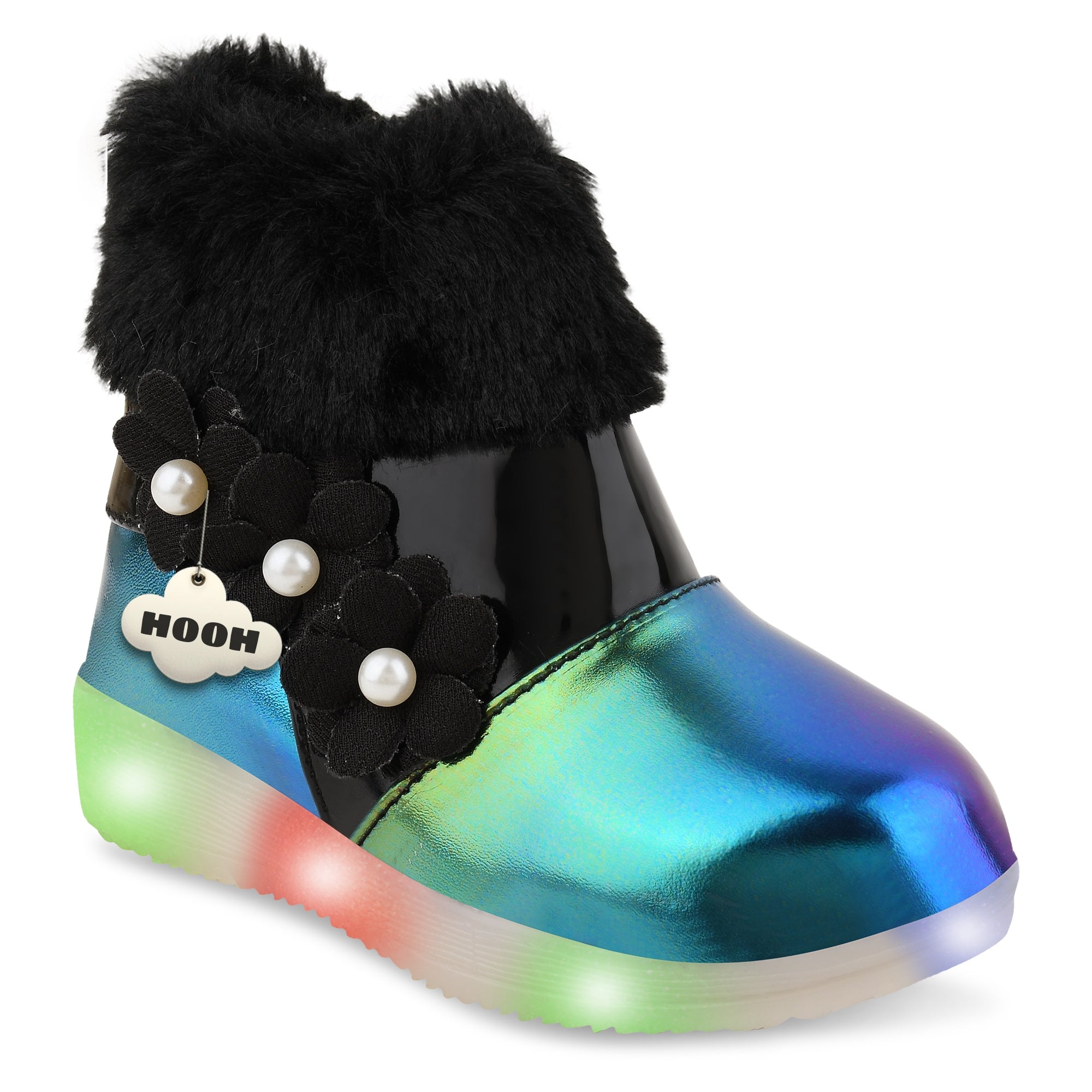 HOOH kids Girls Colored Kid’s LED Long Boots