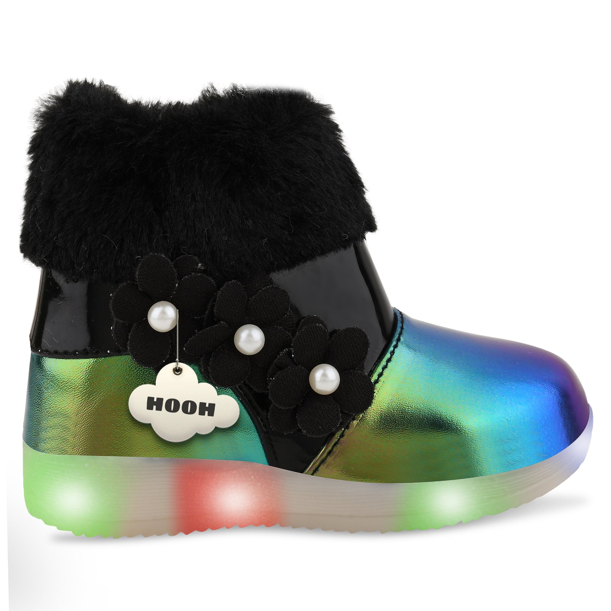 HOOH kids Girls Colored Kid’s LED Long Boots